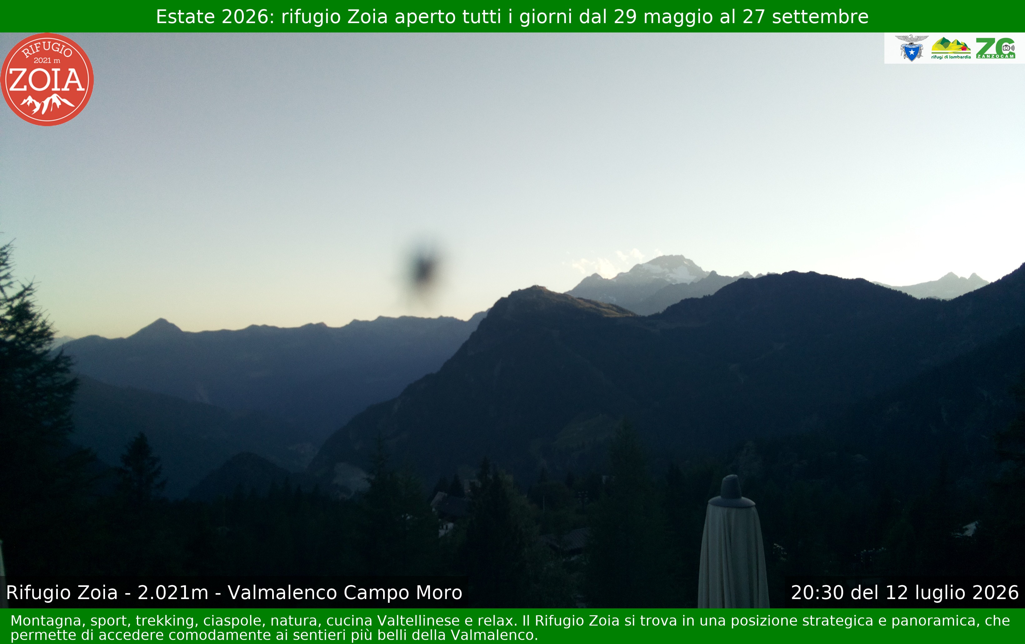Archiv Foto Webcam Berghütte Zoia bei Chiesa in Valmalenco