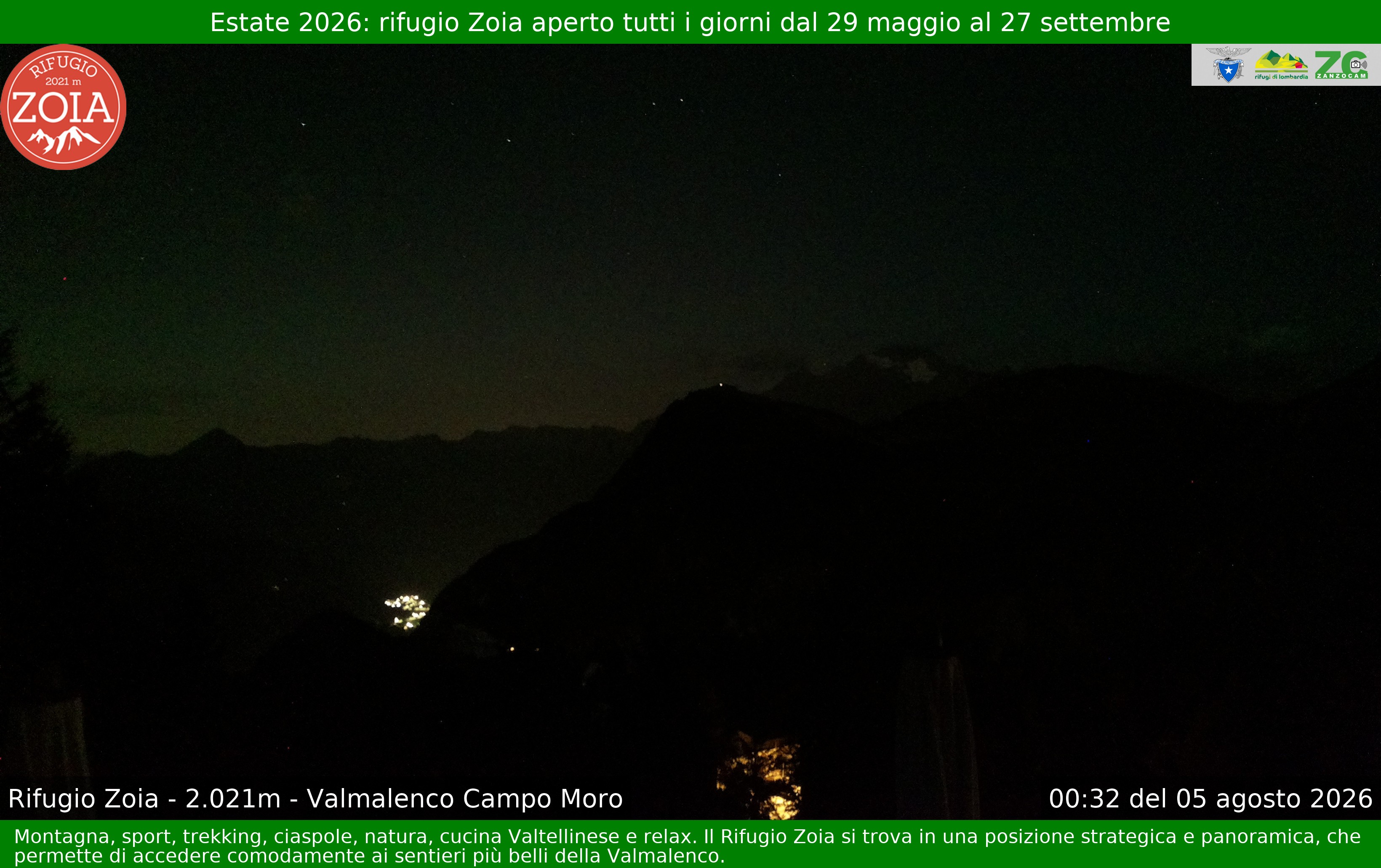 Archiv Foto Webcam Berghütte Zoia bei Chiesa in Valmalenco