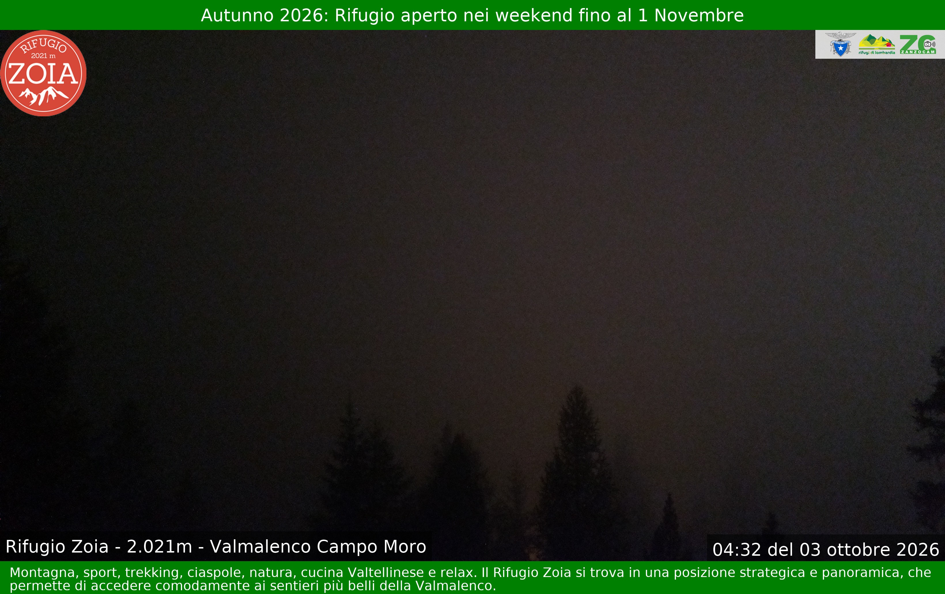 Archiv Foto Webcam Berghütte Zoia bei Chiesa in Valmalenco