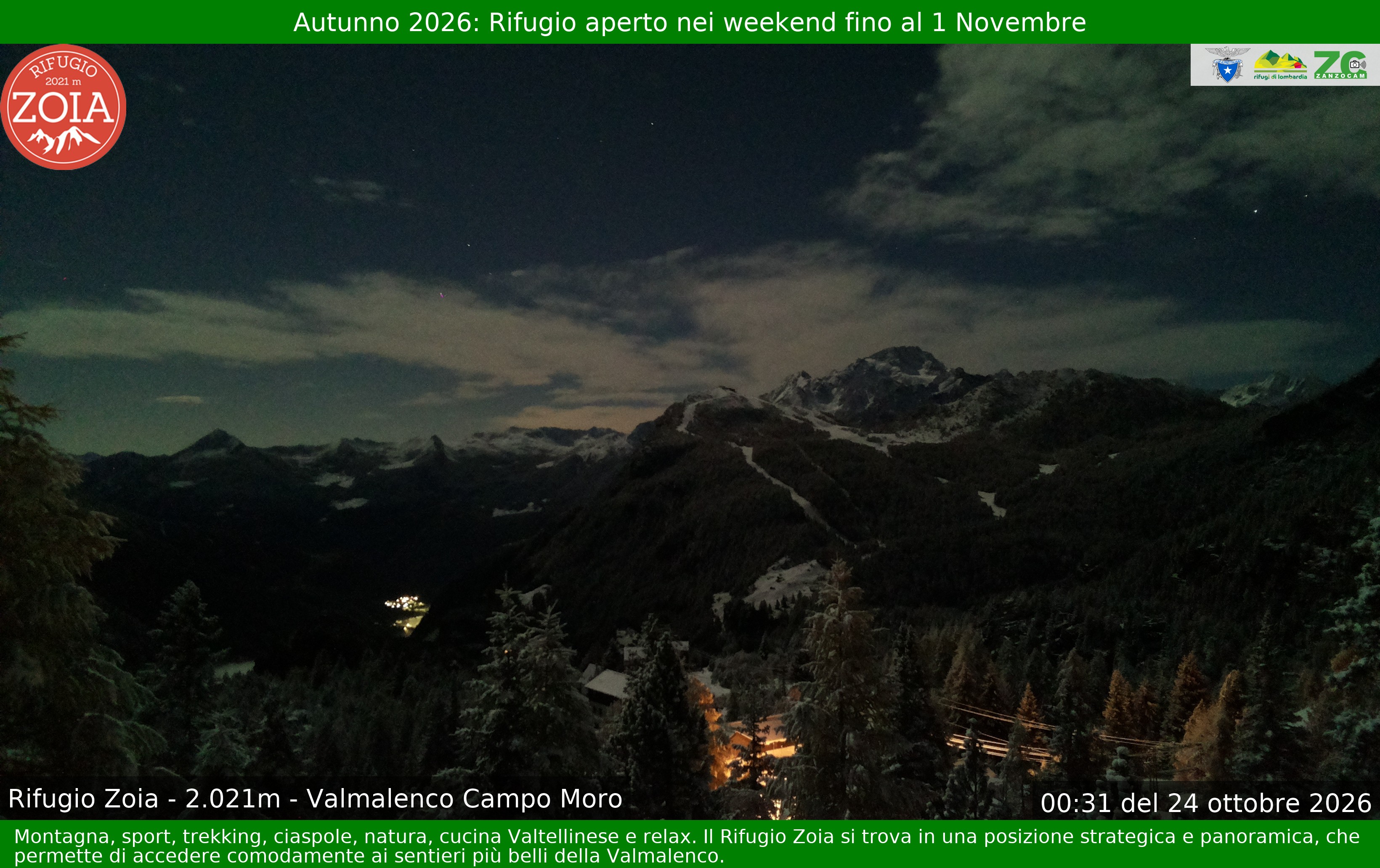 Archiv Foto Webcam Berghütte Zoia bei Chiesa in Valmalenco