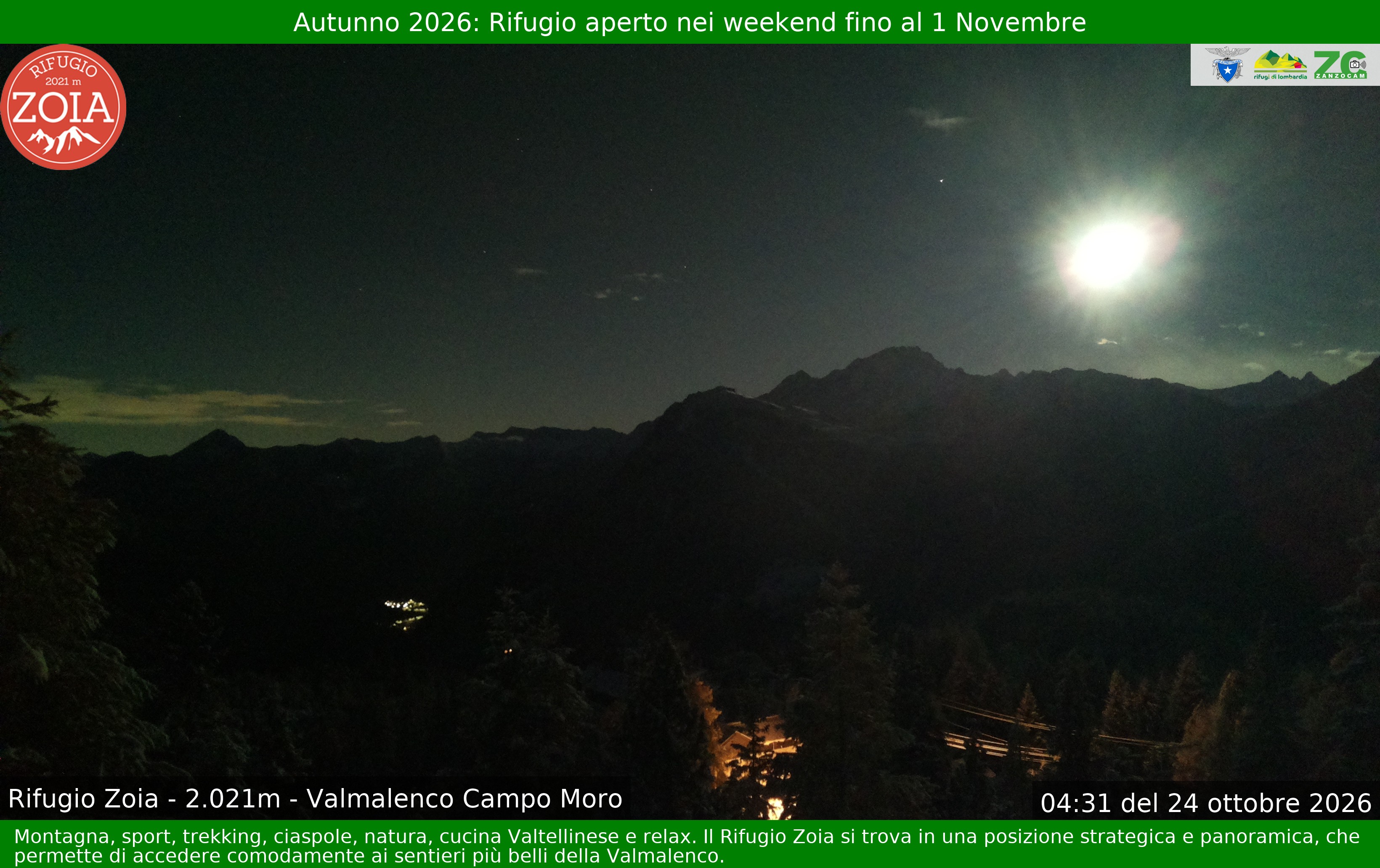 Archiv Foto Webcam Berghütte Zoia bei Chiesa in Valmalenco