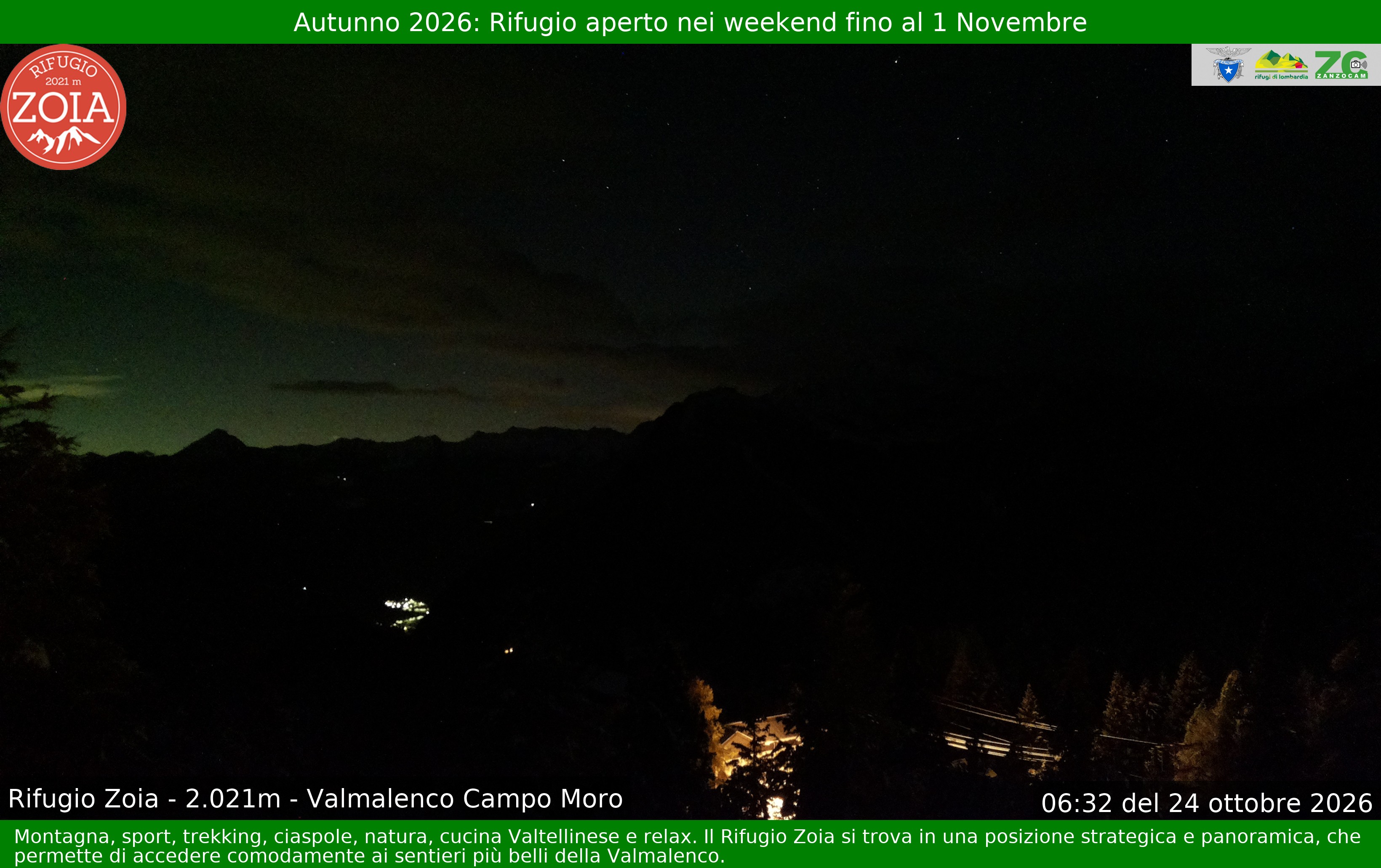 Archiv Foto Webcam Berghütte Zoia bei Chiesa in Valmalenco