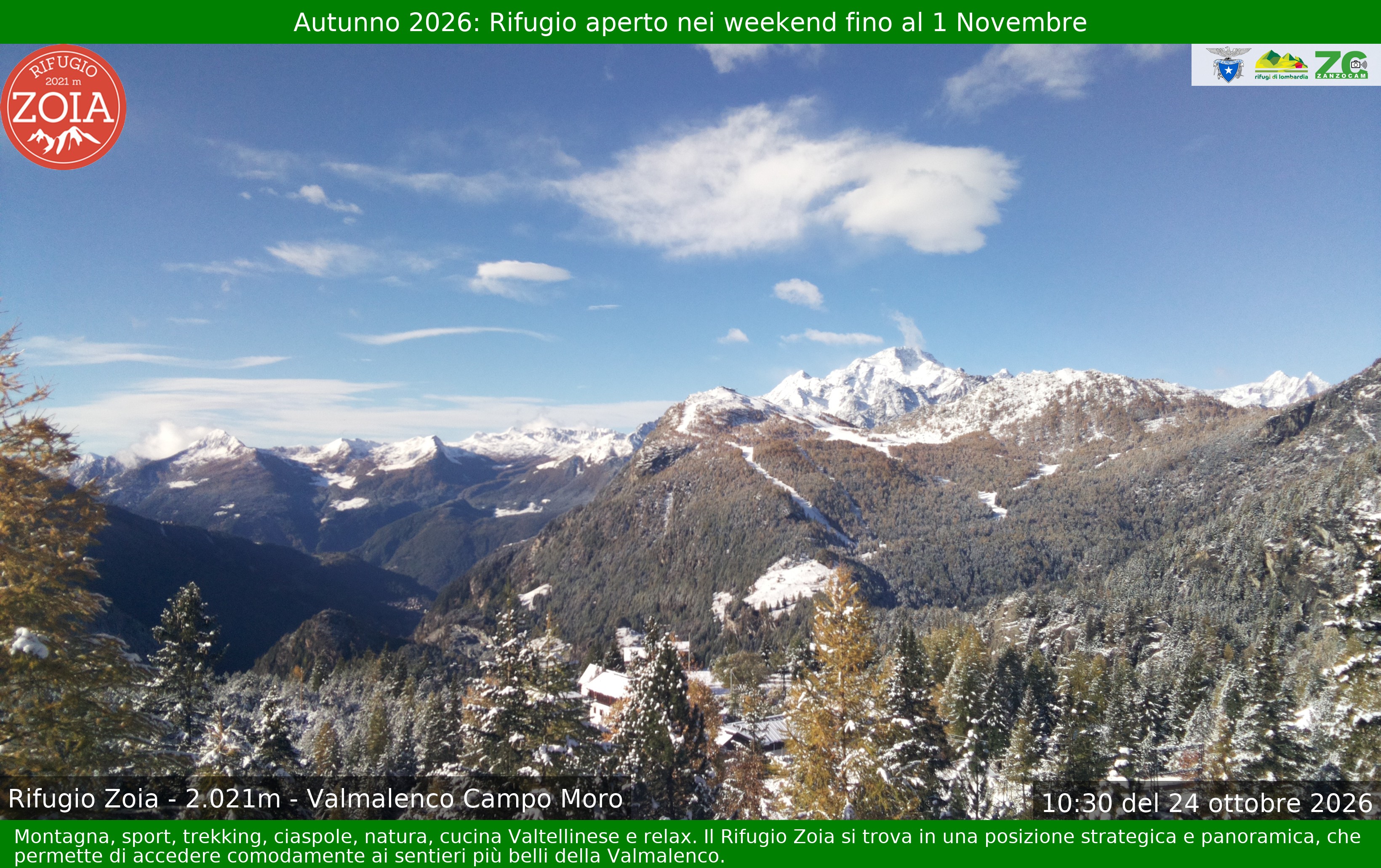 Archiv Foto Webcam Berghütte Zoia bei Chiesa in Valmalenco
