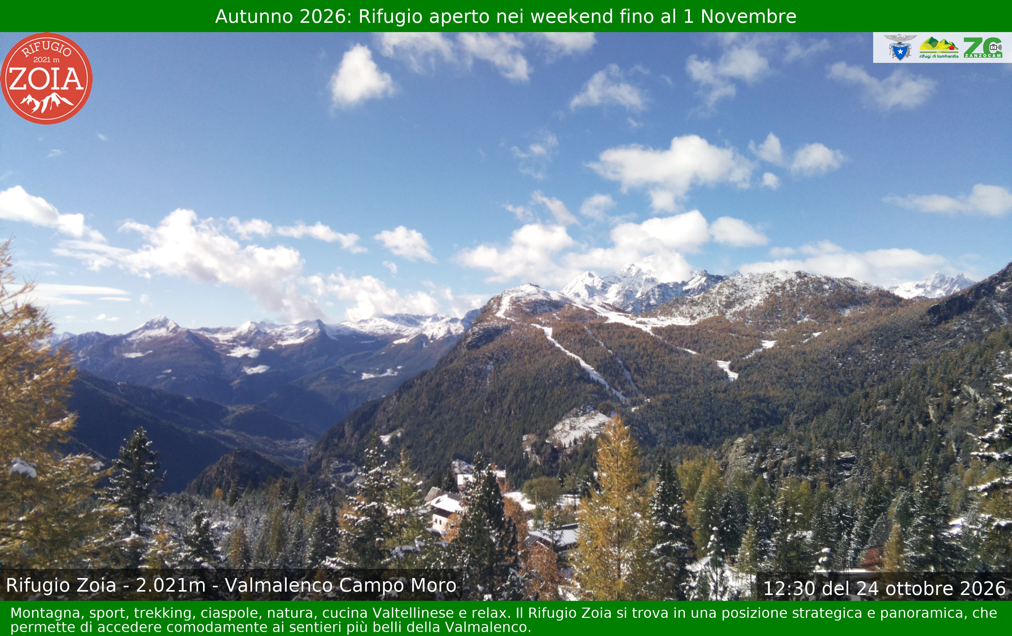 Archiv Foto Webcam Berghütte Zoia bei Chiesa in Valmalenco