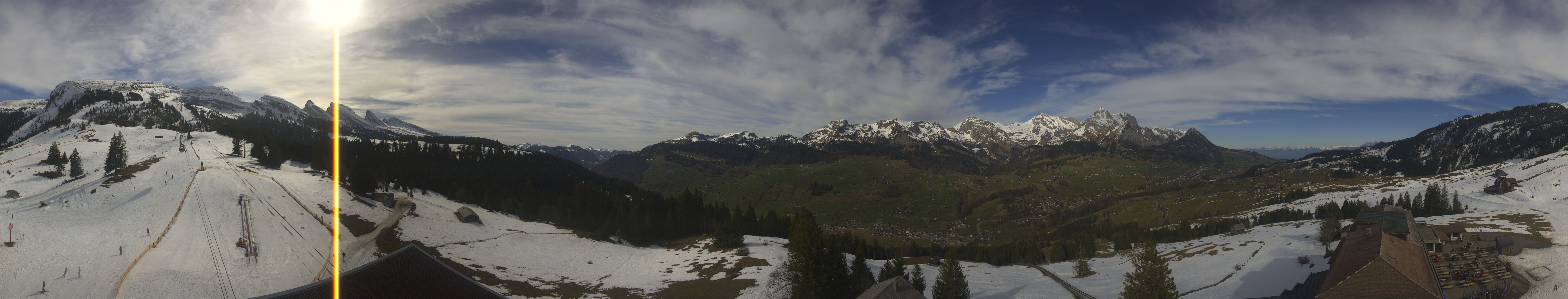 Archived image Webcam Chäserrugg Iltios Mountain Hut: Panorama View