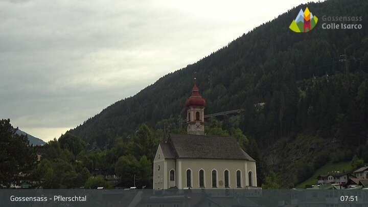 Archived image Webcam Gossensass Church