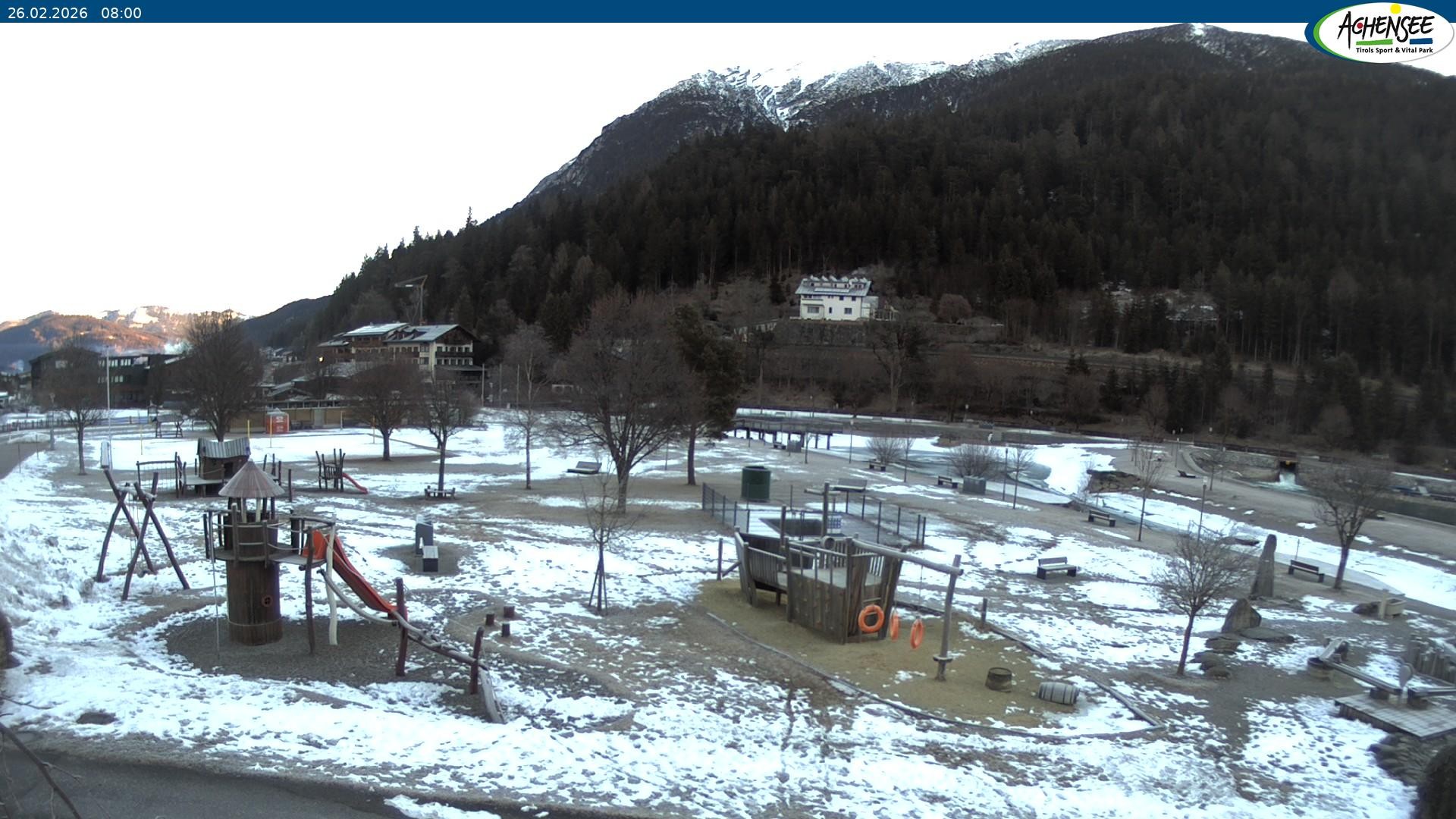 Archived image Webcam Lake Achensee - beach in Achenkirch