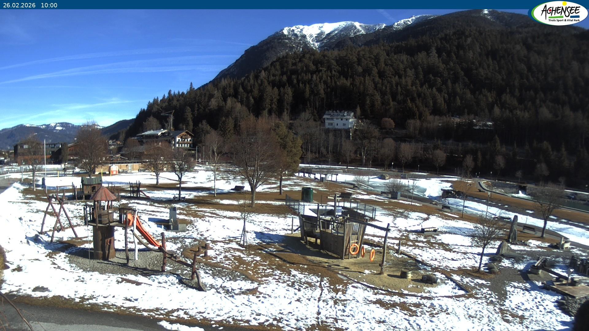 Archived image Webcam Lake Achensee - beach in Achenkirch