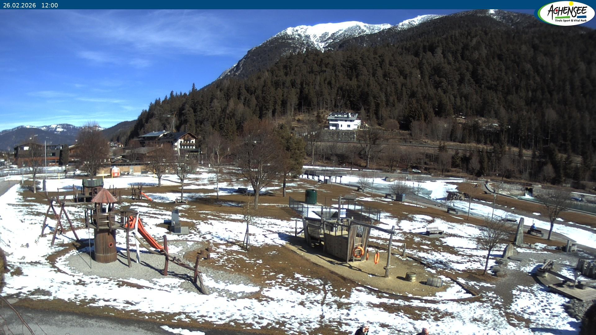 Archived image Webcam Lake Achensee - beach in Achenkirch