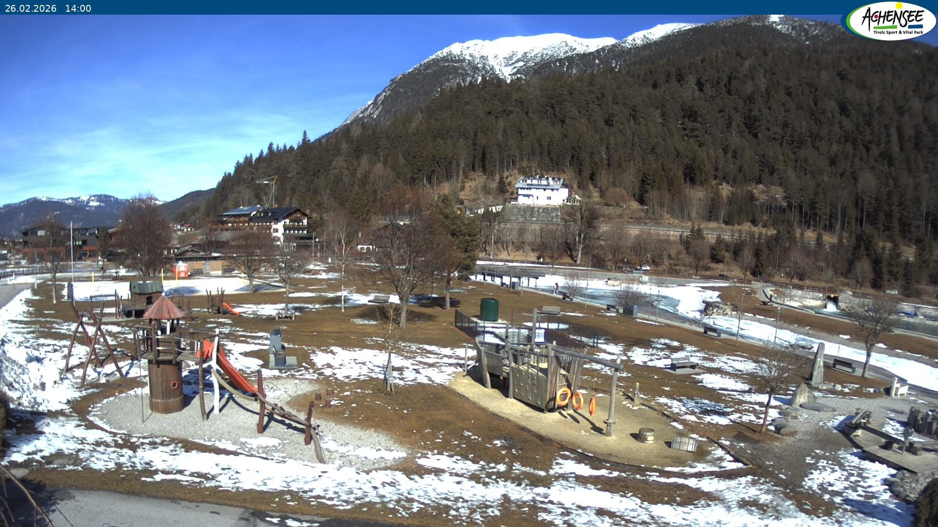 Archived image Webcam Lake Achensee - beach in Achenkirch