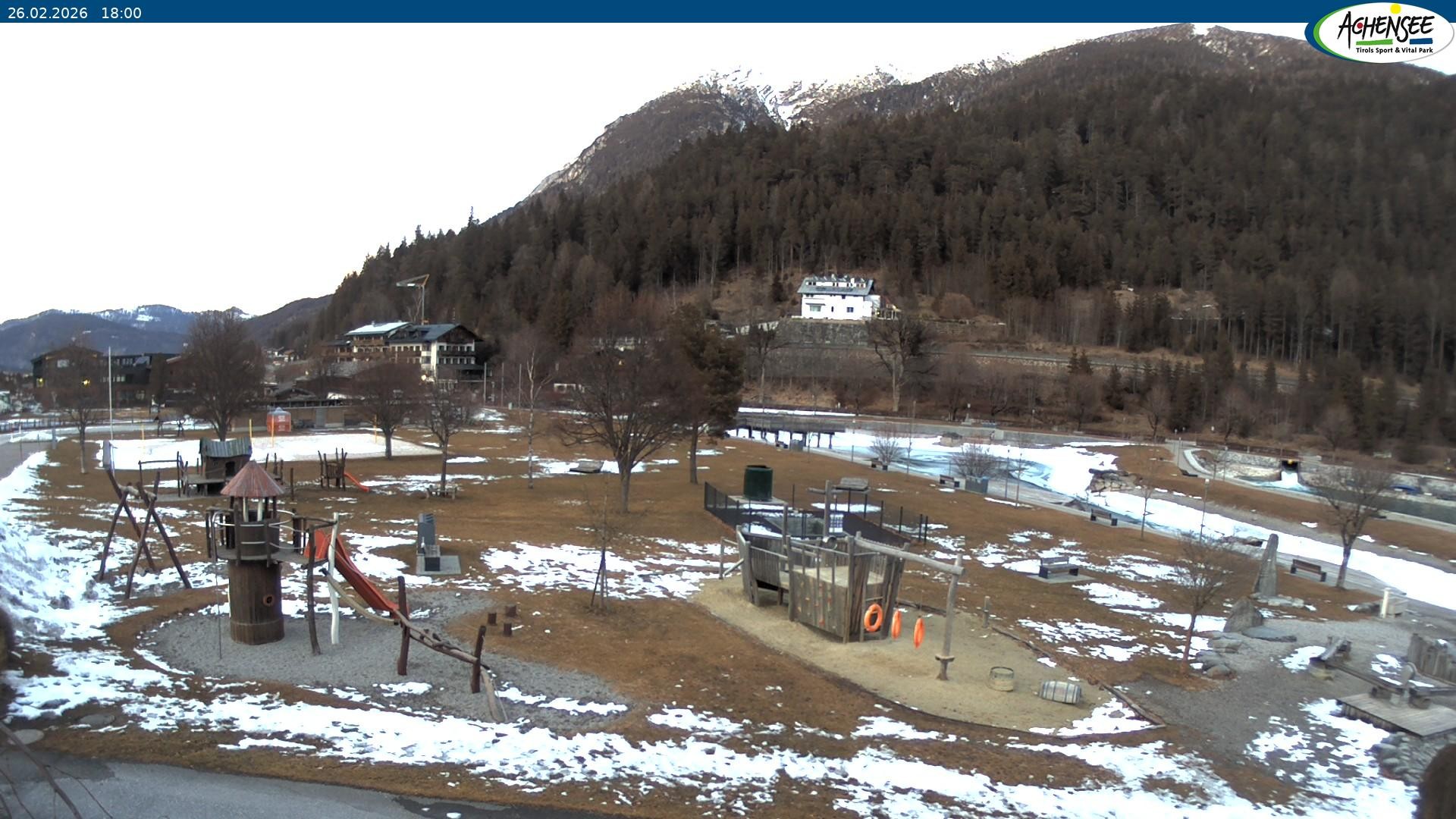 Archived image Webcam Lake Achensee - beach in Achenkirch