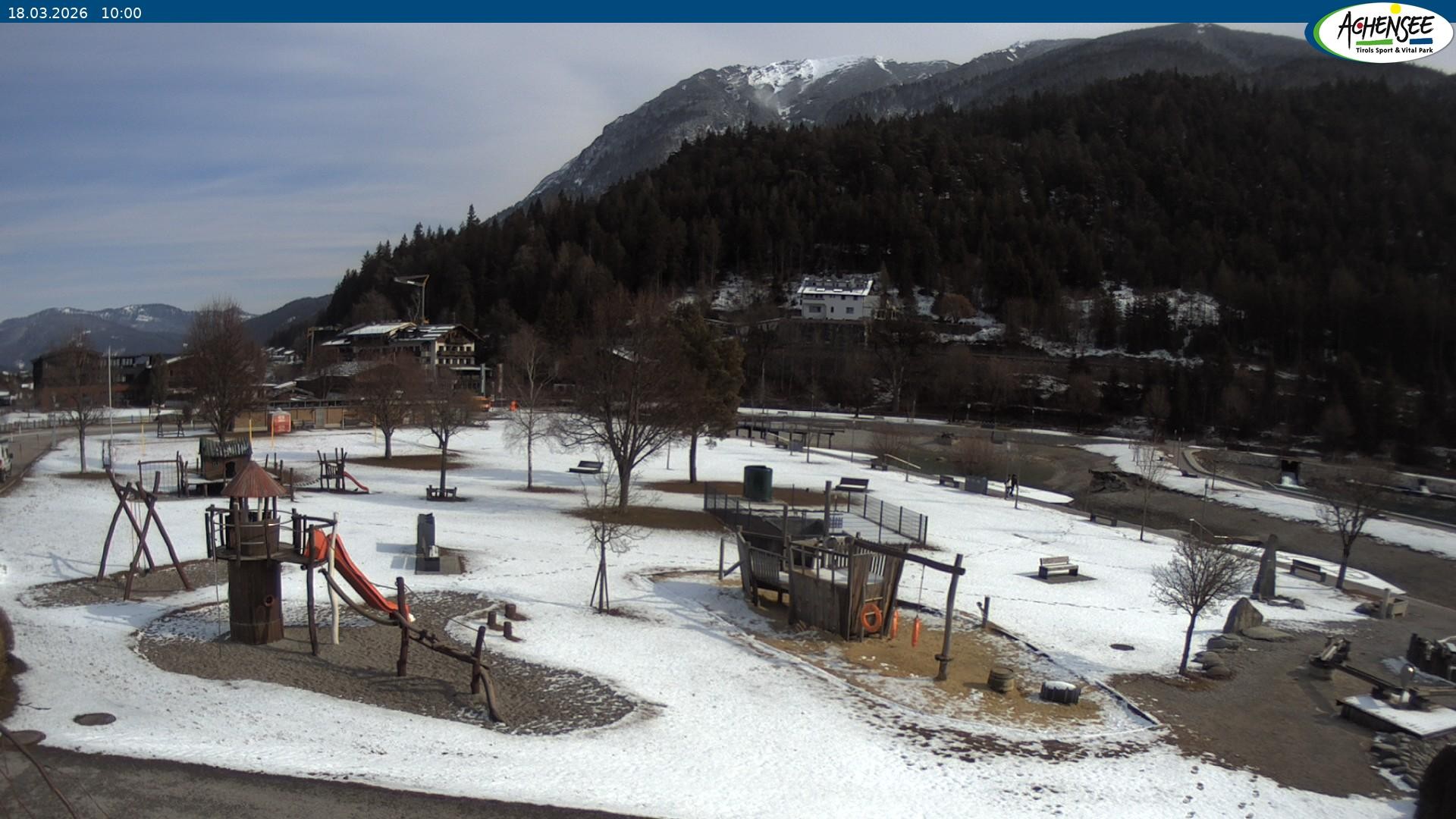 Archived image Webcam Lake Achensee - beach in Achenkirch