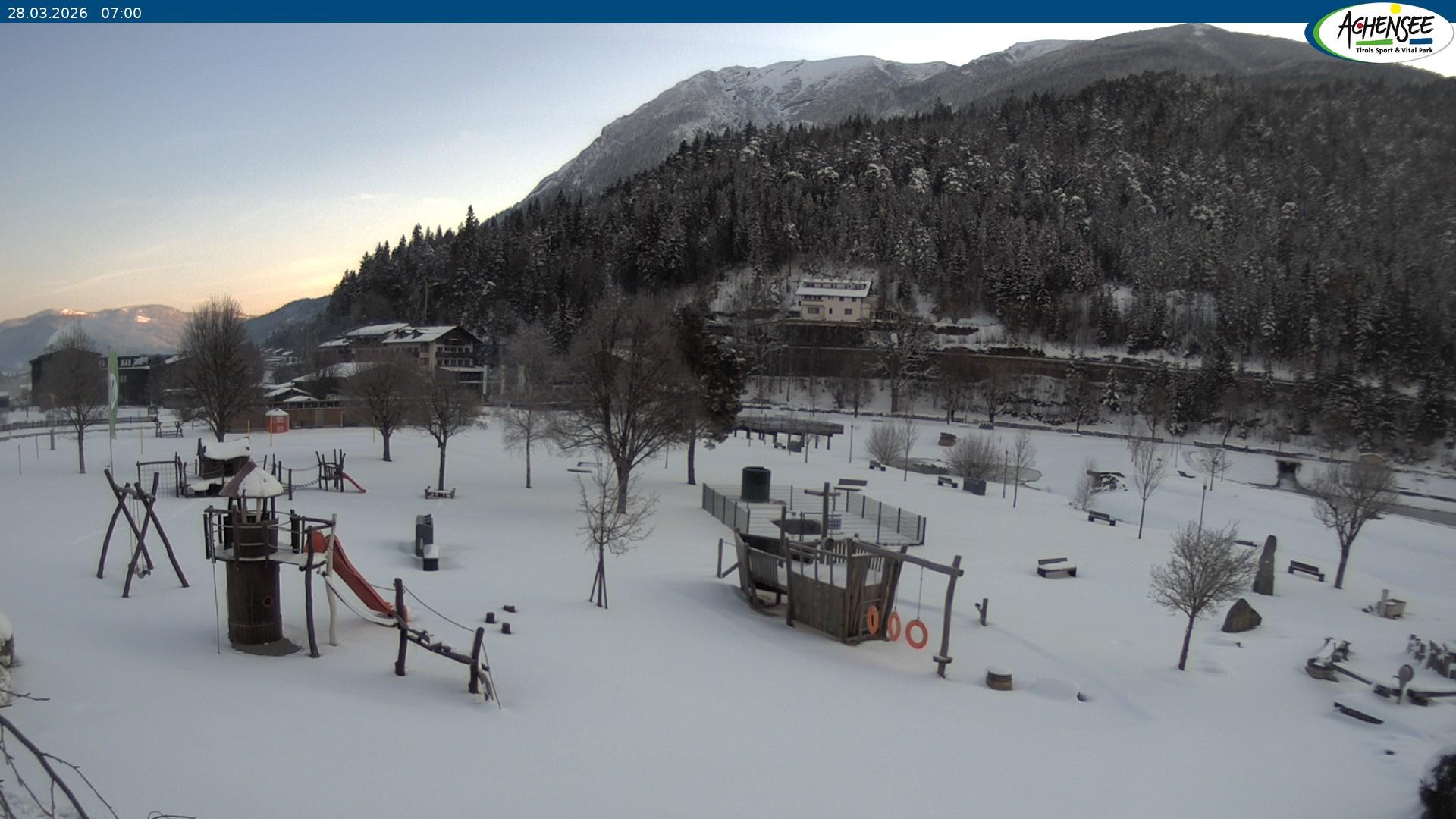 Archived image Webcam Lake Achensee - beach in Achenkirch