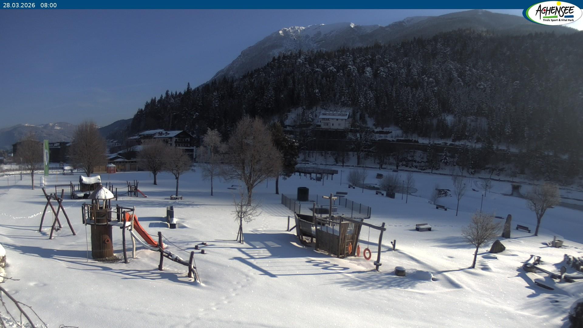 Archived image Webcam Lake Achensee - beach in Achenkirch