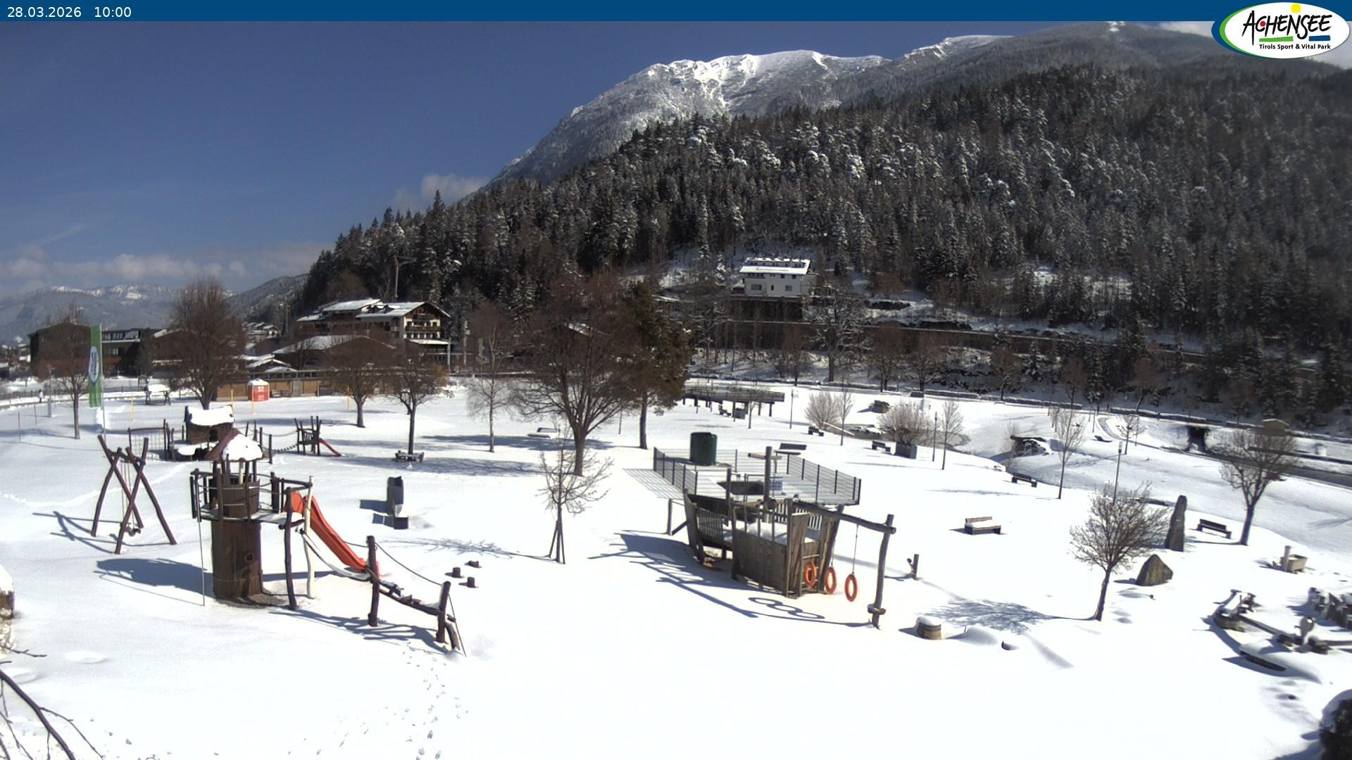 Archived image Webcam Lake Achensee - beach in Achenkirch