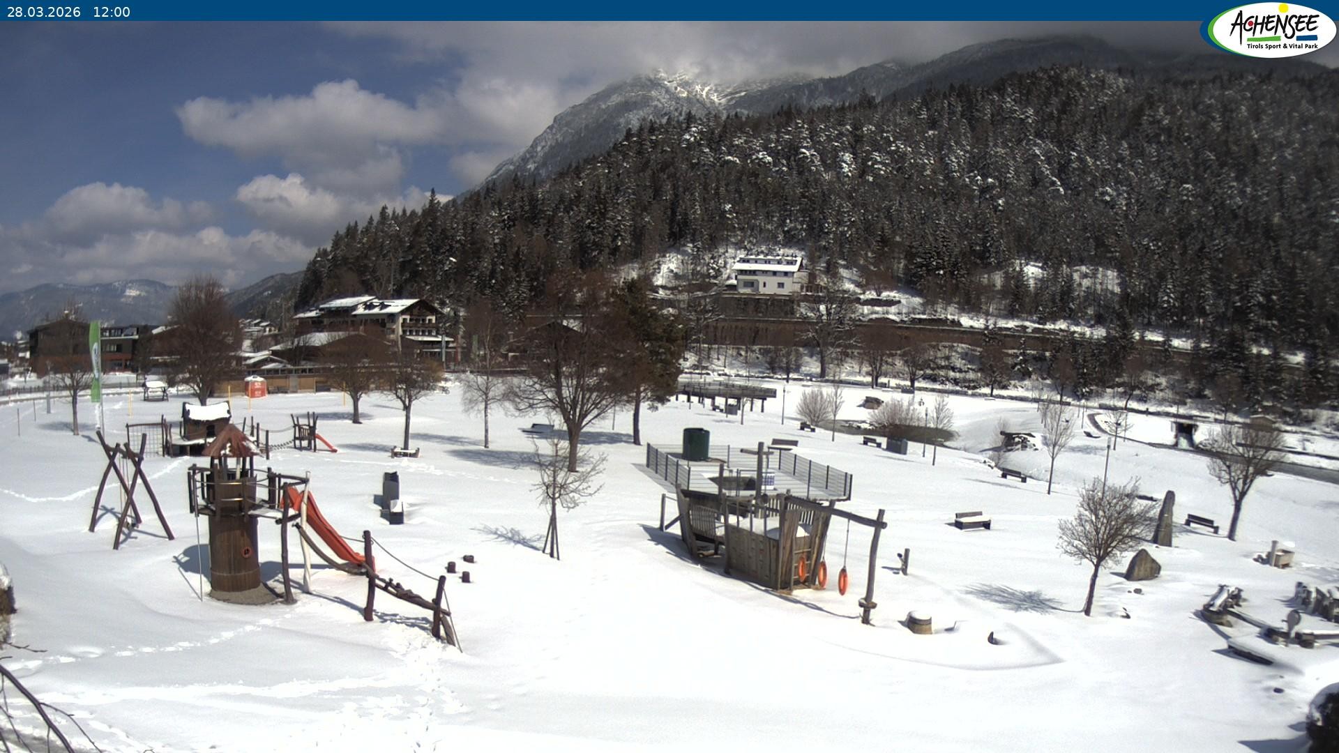 Archived image Webcam Lake Achensee - beach in Achenkirch