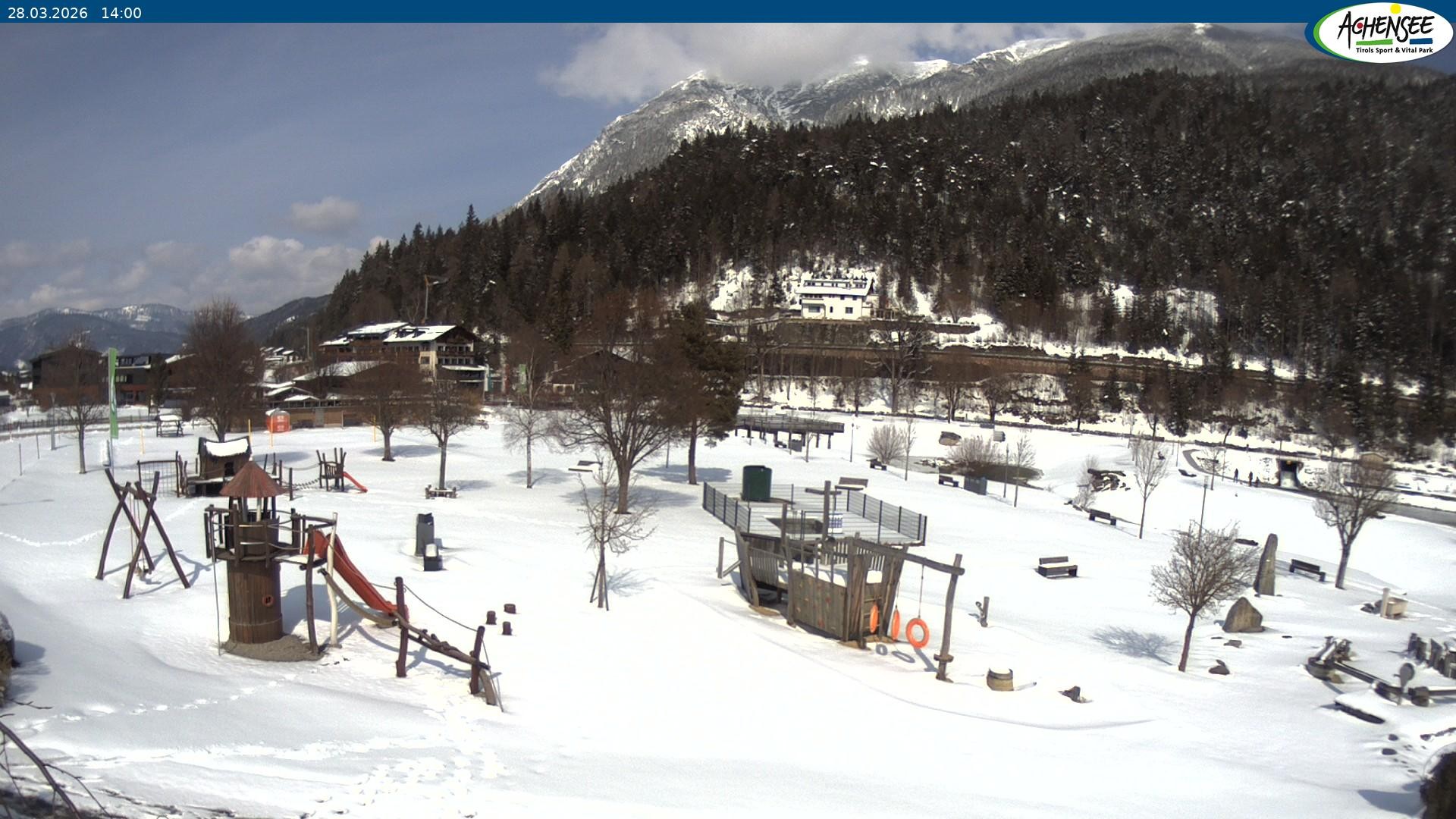 Archived image Webcam Lake Achensee - beach in Achenkirch