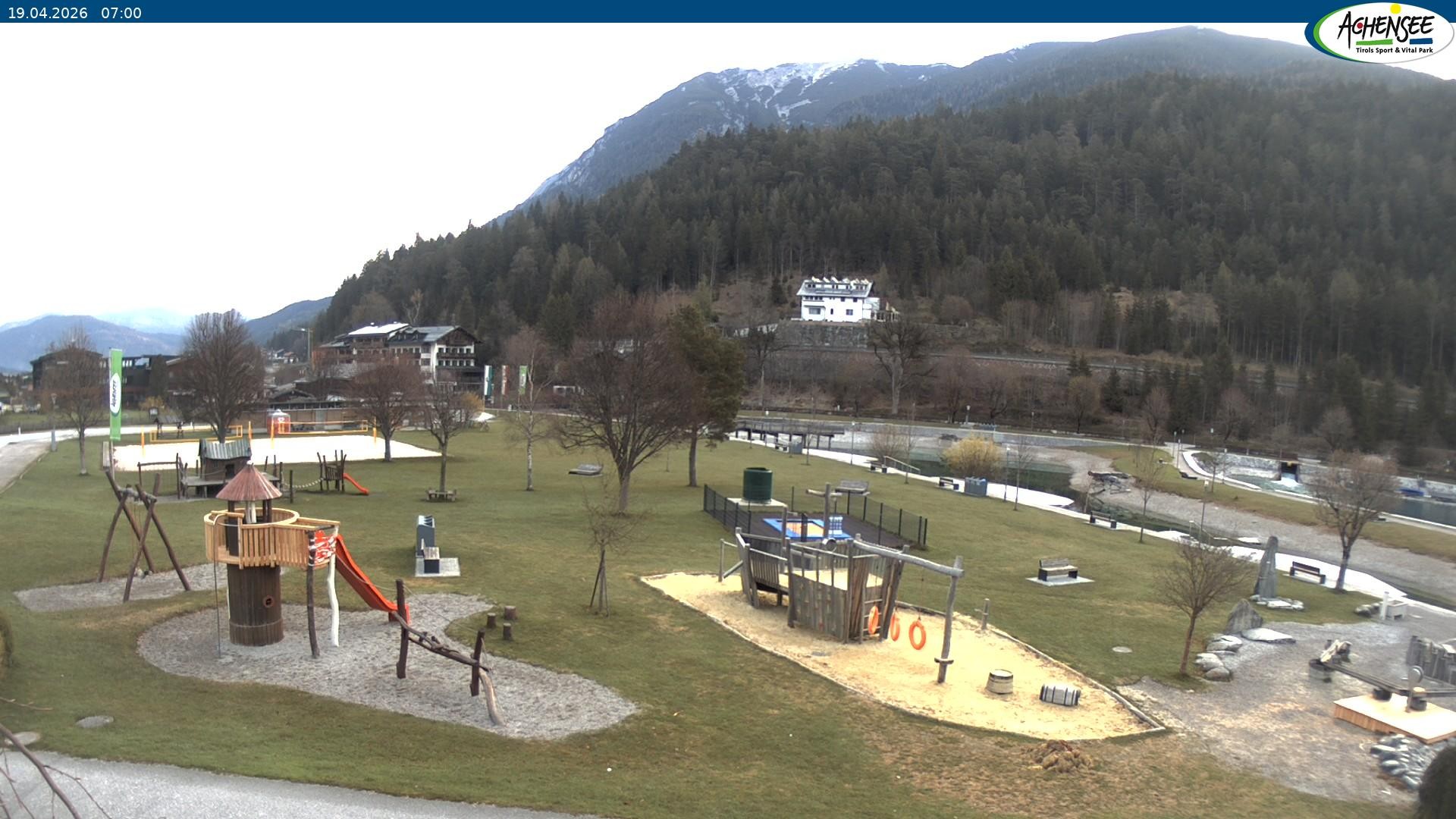 Archived image Webcam Lake Achensee - beach in Achenkirch