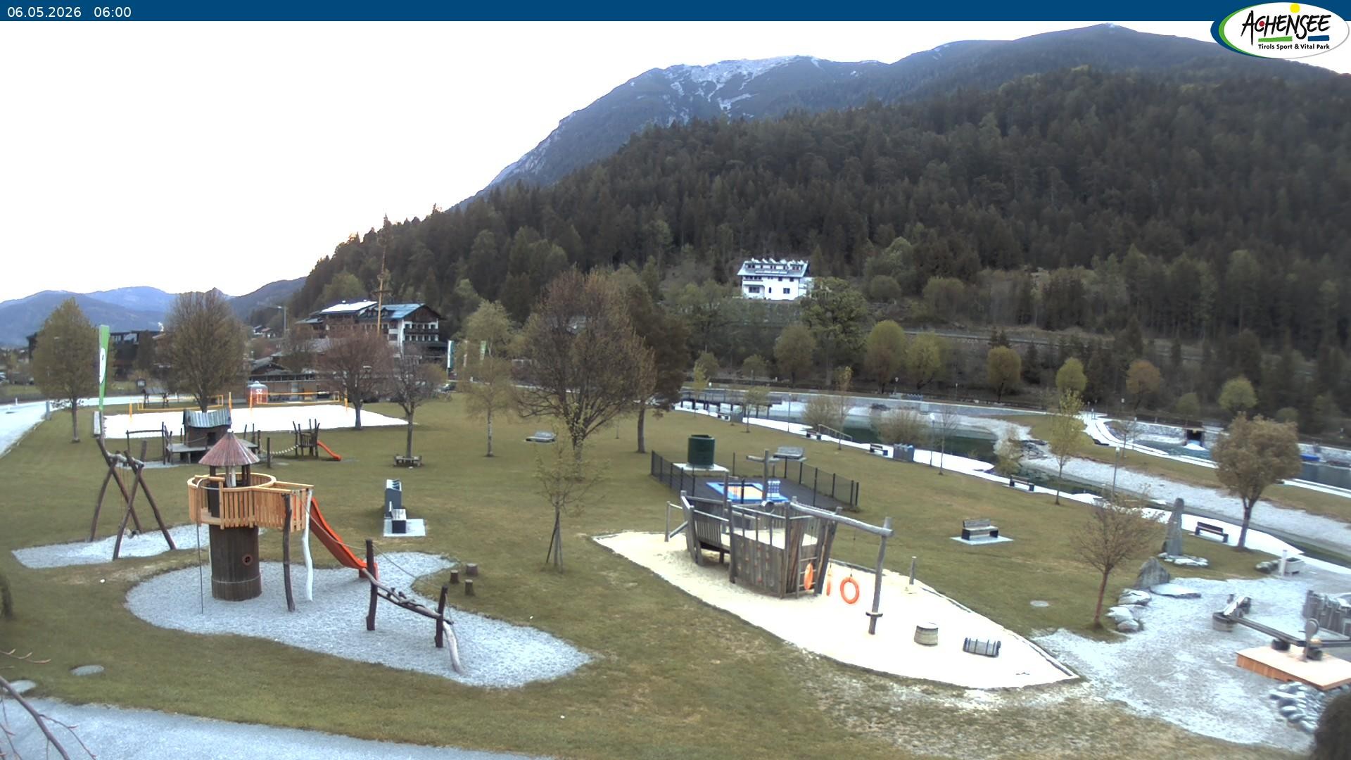Archived image Webcam Lake Achensee - beach in Achenkirch