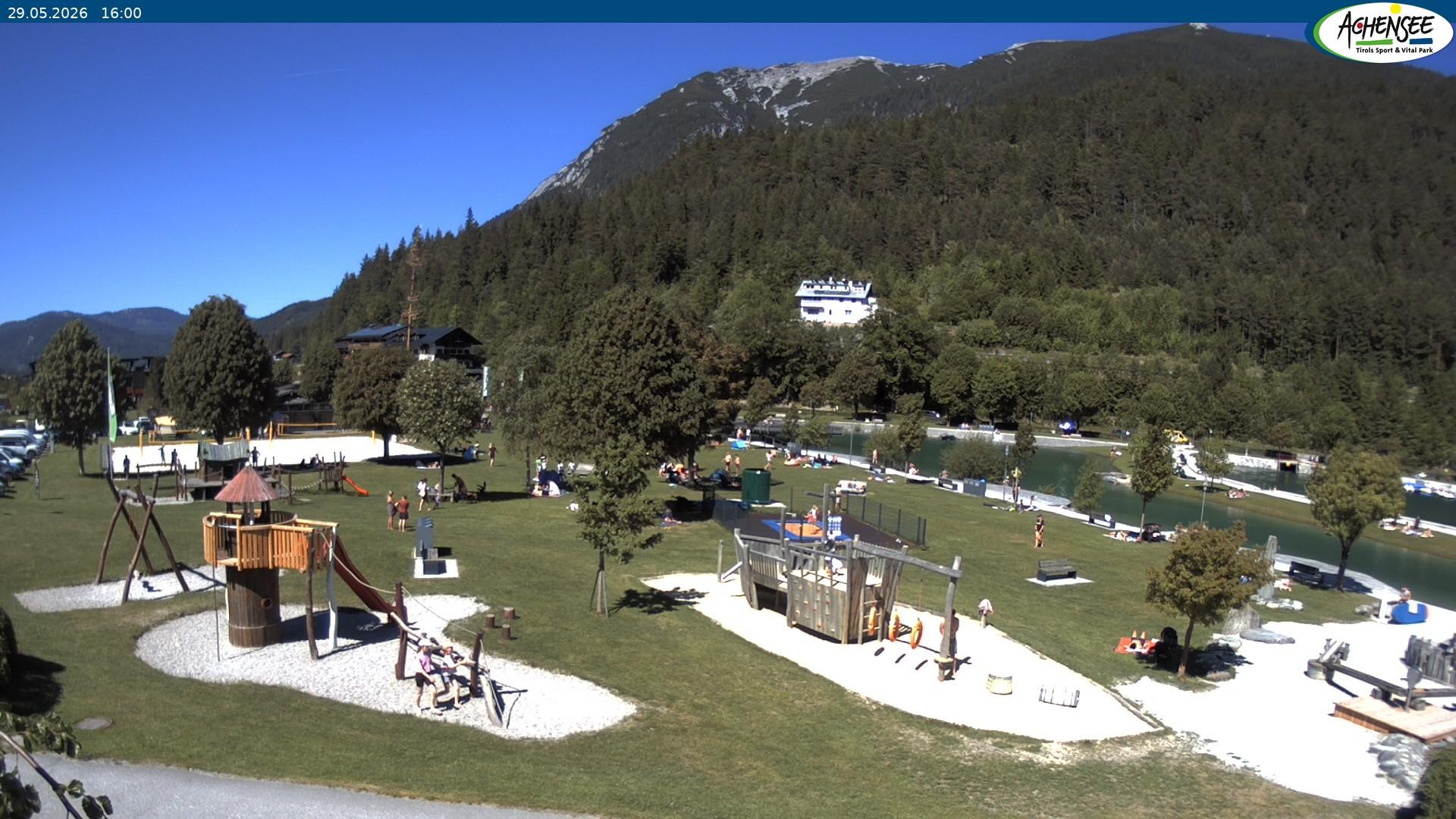 Archiv Foto Webcam Achensee - Badestrand in Achenkirch