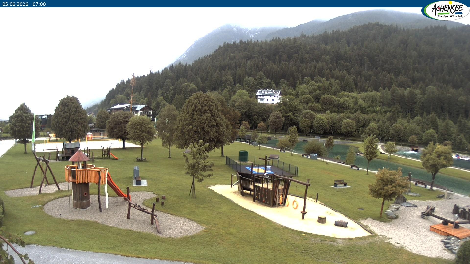 Archived image Webcam Lake Achensee - beach in Achenkirch