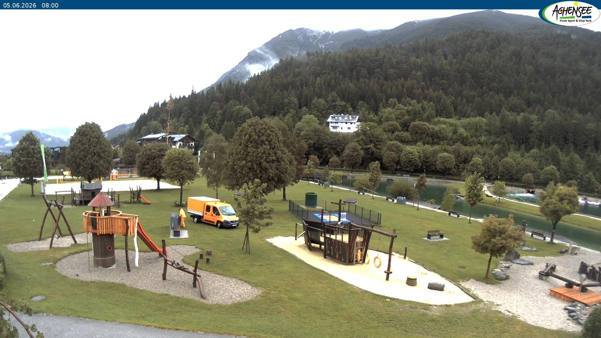 Archived image Webcam Lake Achensee - beach in Achenkirch
