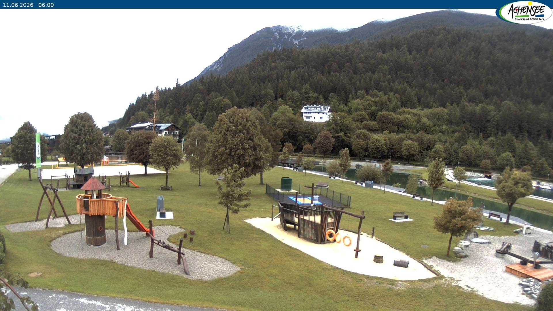 Archived image Webcam Lake Achensee - beach in Achenkirch