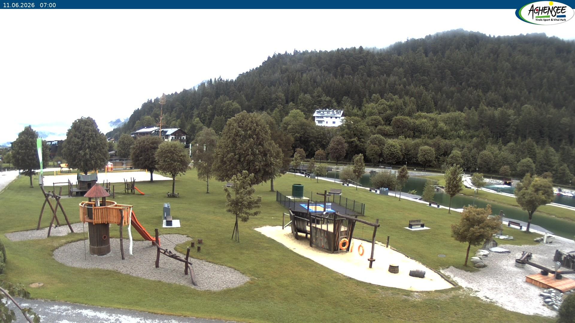 Archived image Webcam Lake Achensee - beach in Achenkirch