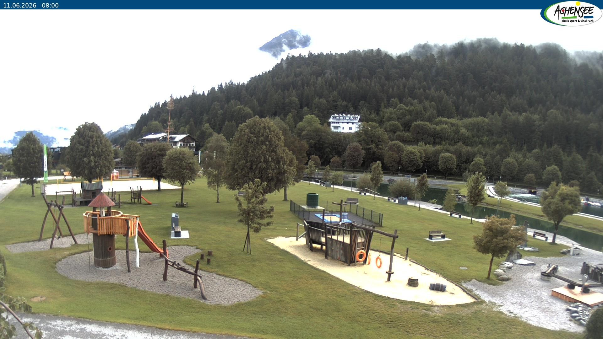 Archived image Webcam Lake Achensee - beach in Achenkirch
