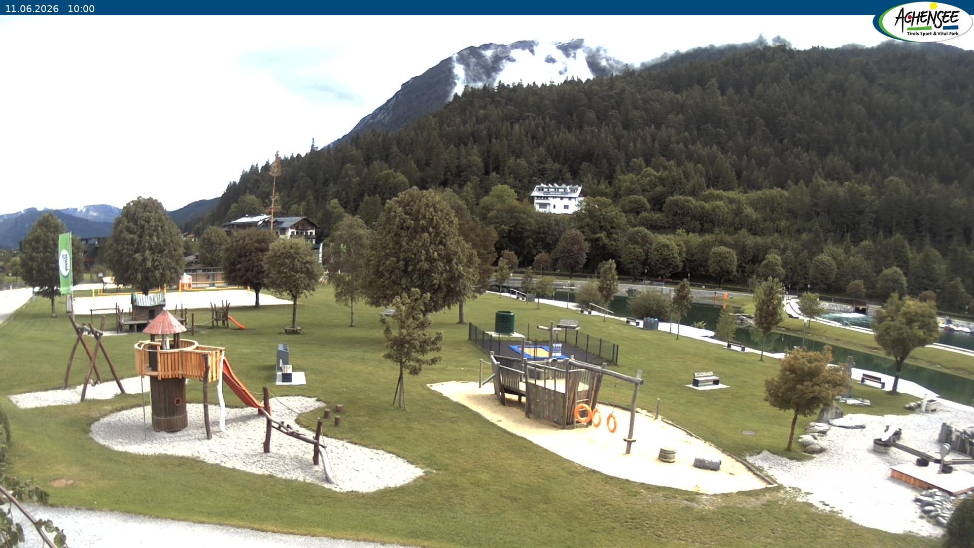 Archived image Webcam Lake Achensee - beach in Achenkirch