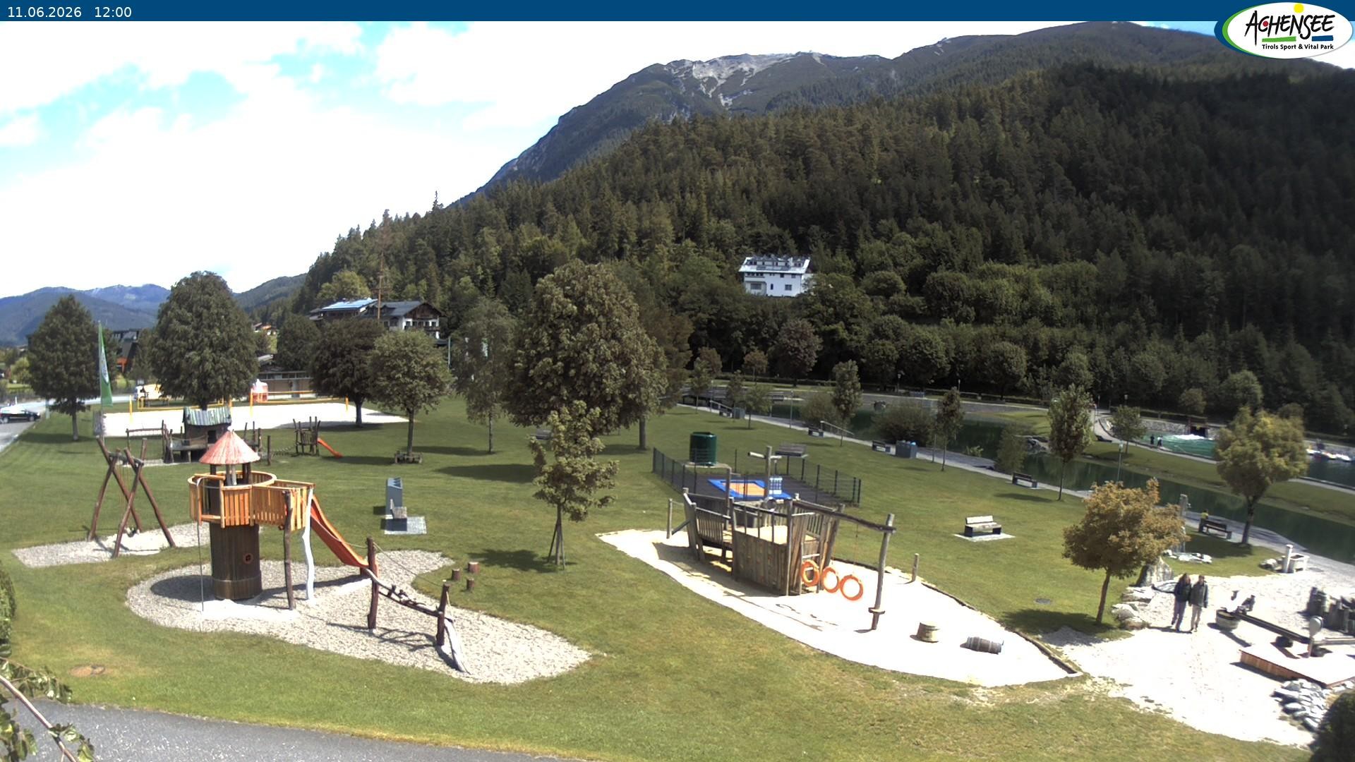 Archived image Webcam Lake Achensee - beach in Achenkirch