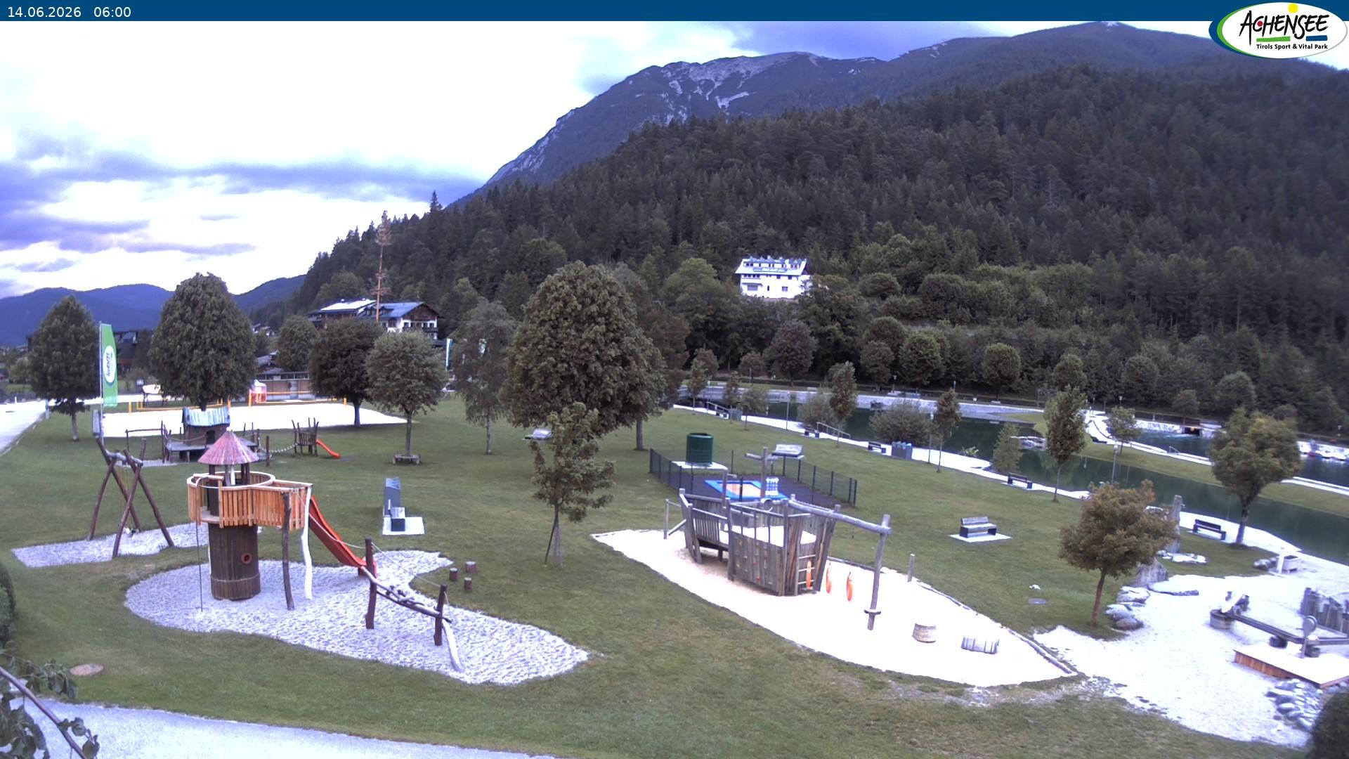 Archived image Webcam Lake Achensee - beach in Achenkirch