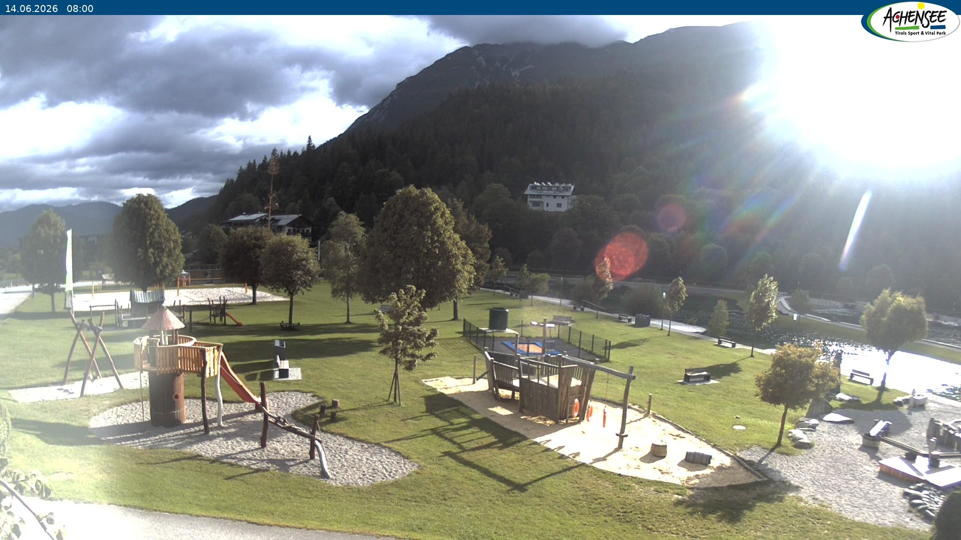Archived image Webcam Lake Achensee - beach in Achenkirch