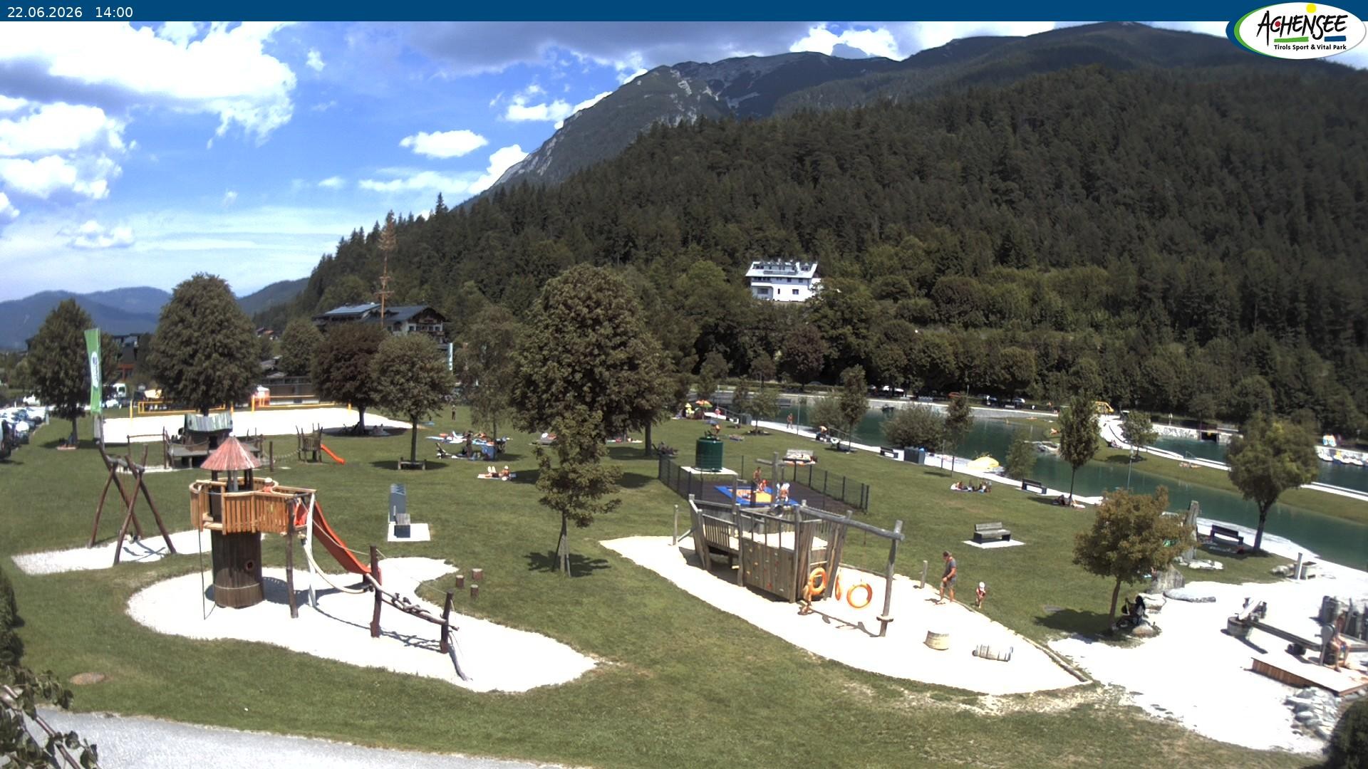 Archiv Foto Webcam Achensee - Badestrand in Achenkirch