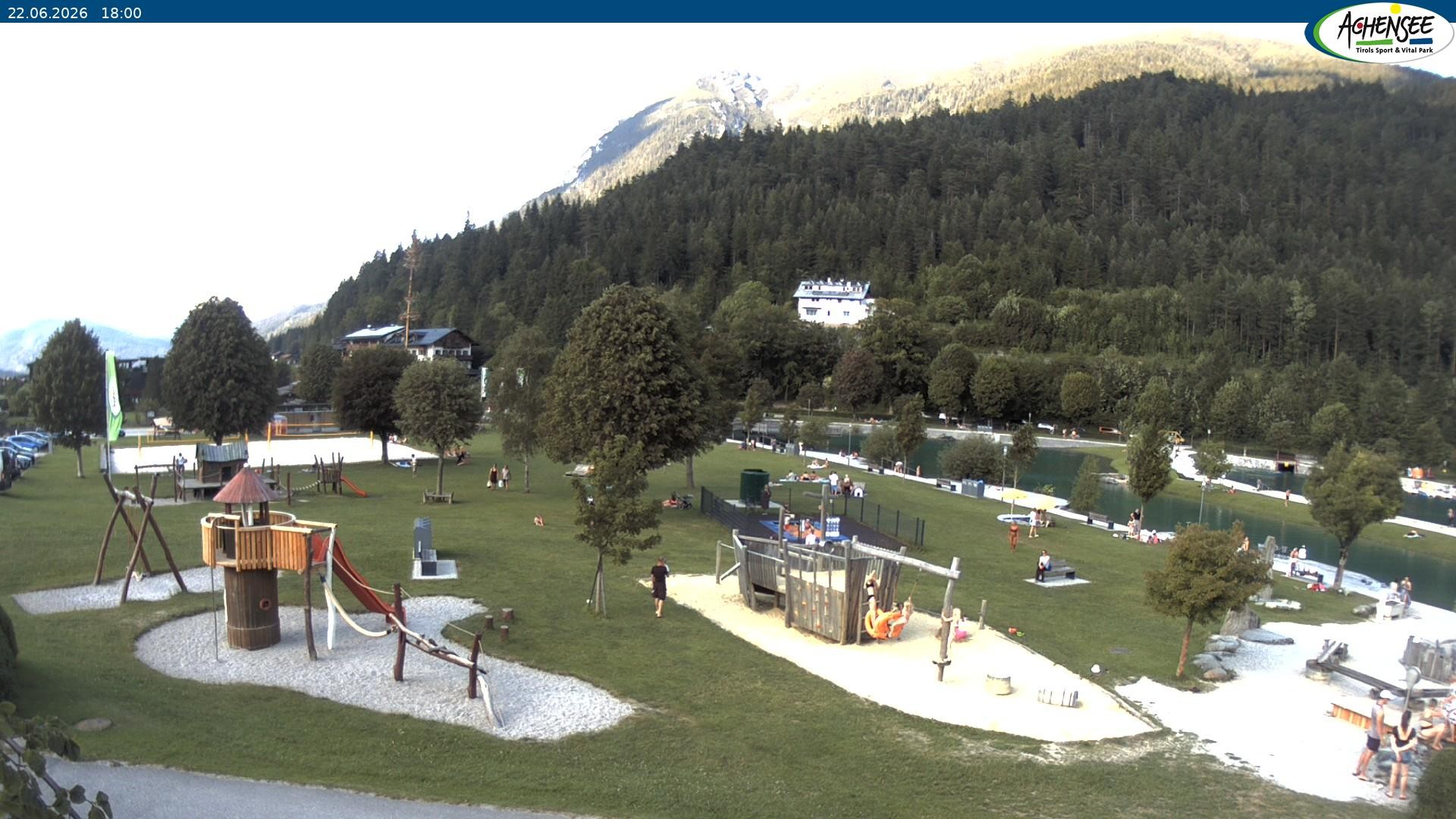 Archiv Foto Webcam Achensee - Badestrand in Achenkirch