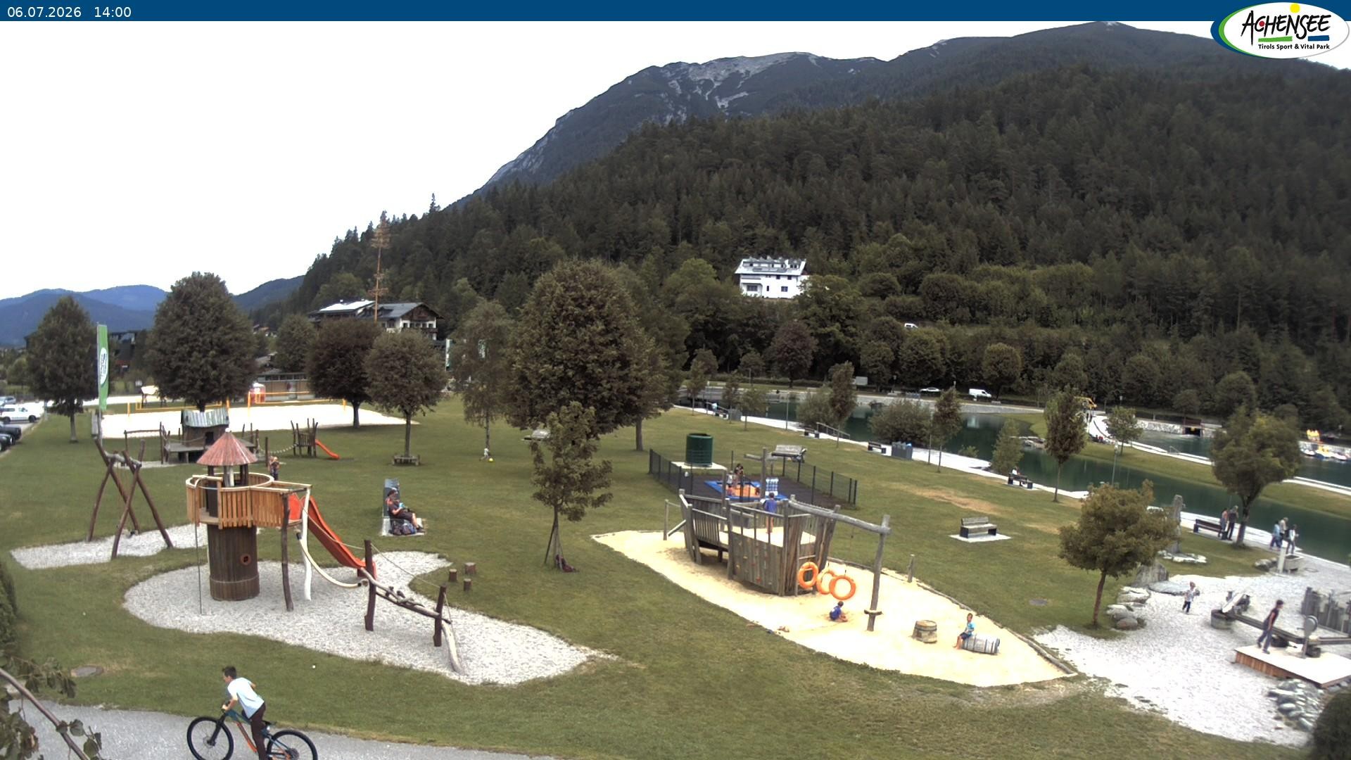 Archiv Foto Webcam Achensee - Badestrand in Achenkirch
