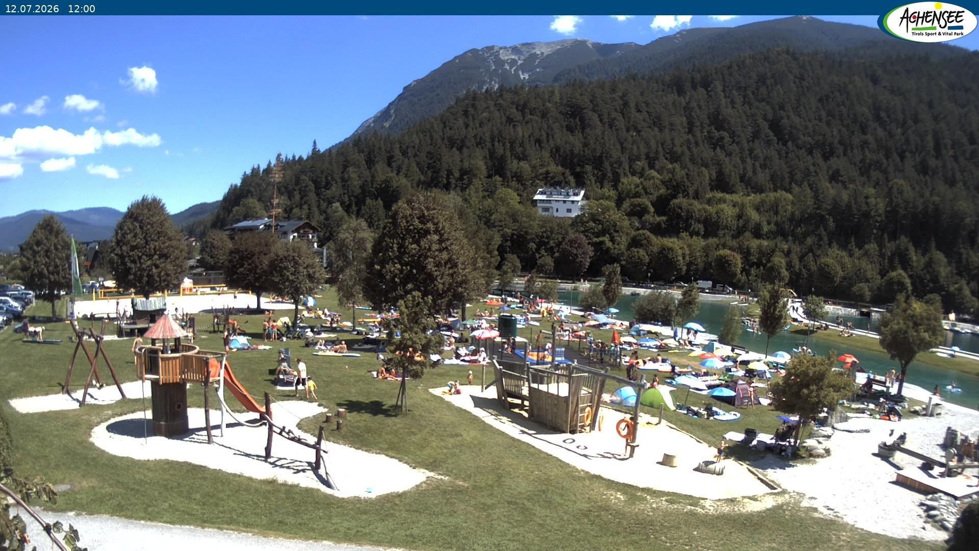 Archiv Foto Webcam Achensee - Badestrand in Achenkirch