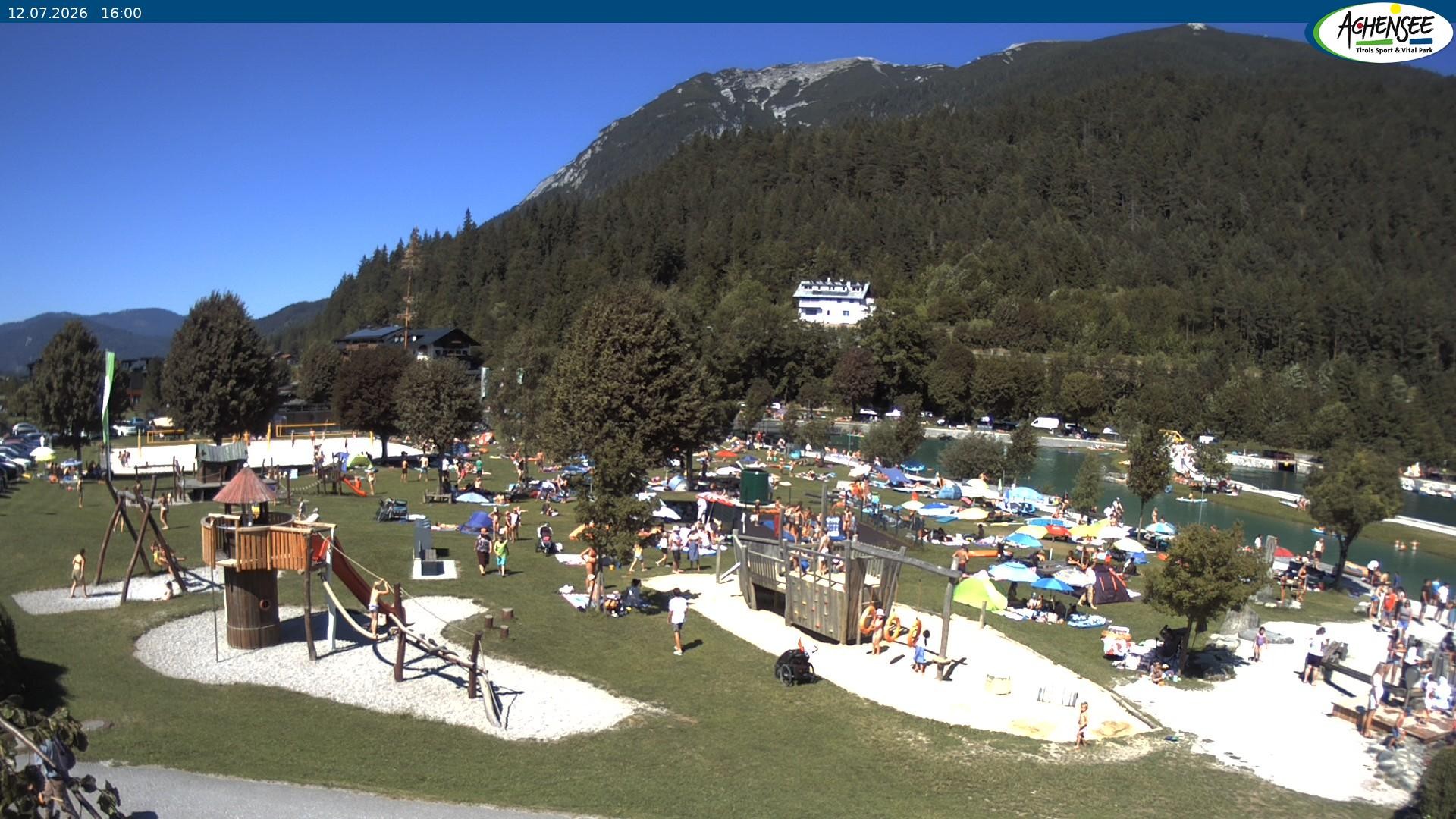 Archiv Foto Webcam Achensee - Badestrand in Achenkirch