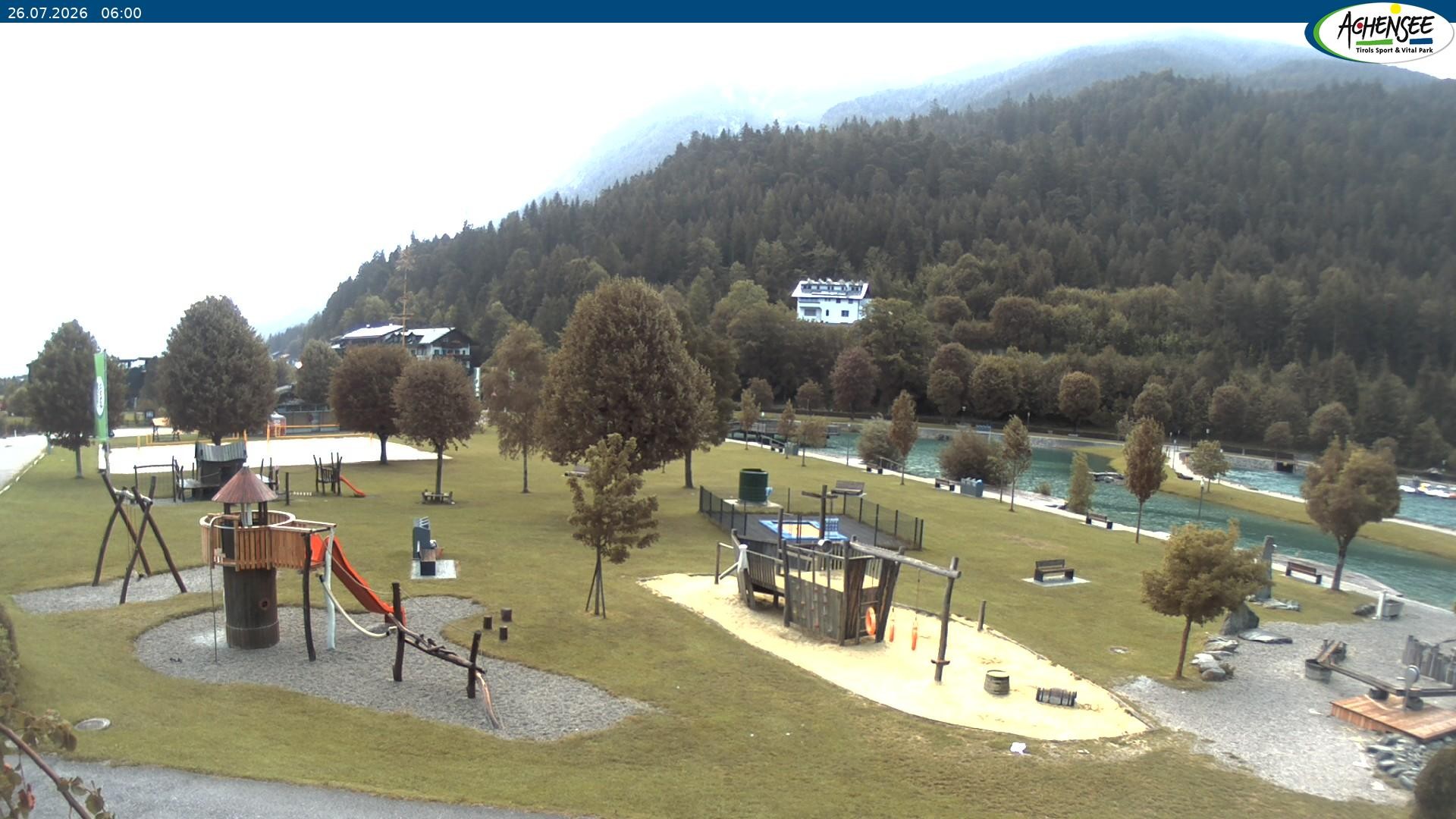 Archived image Webcam Lake Achensee - beach in Achenkirch