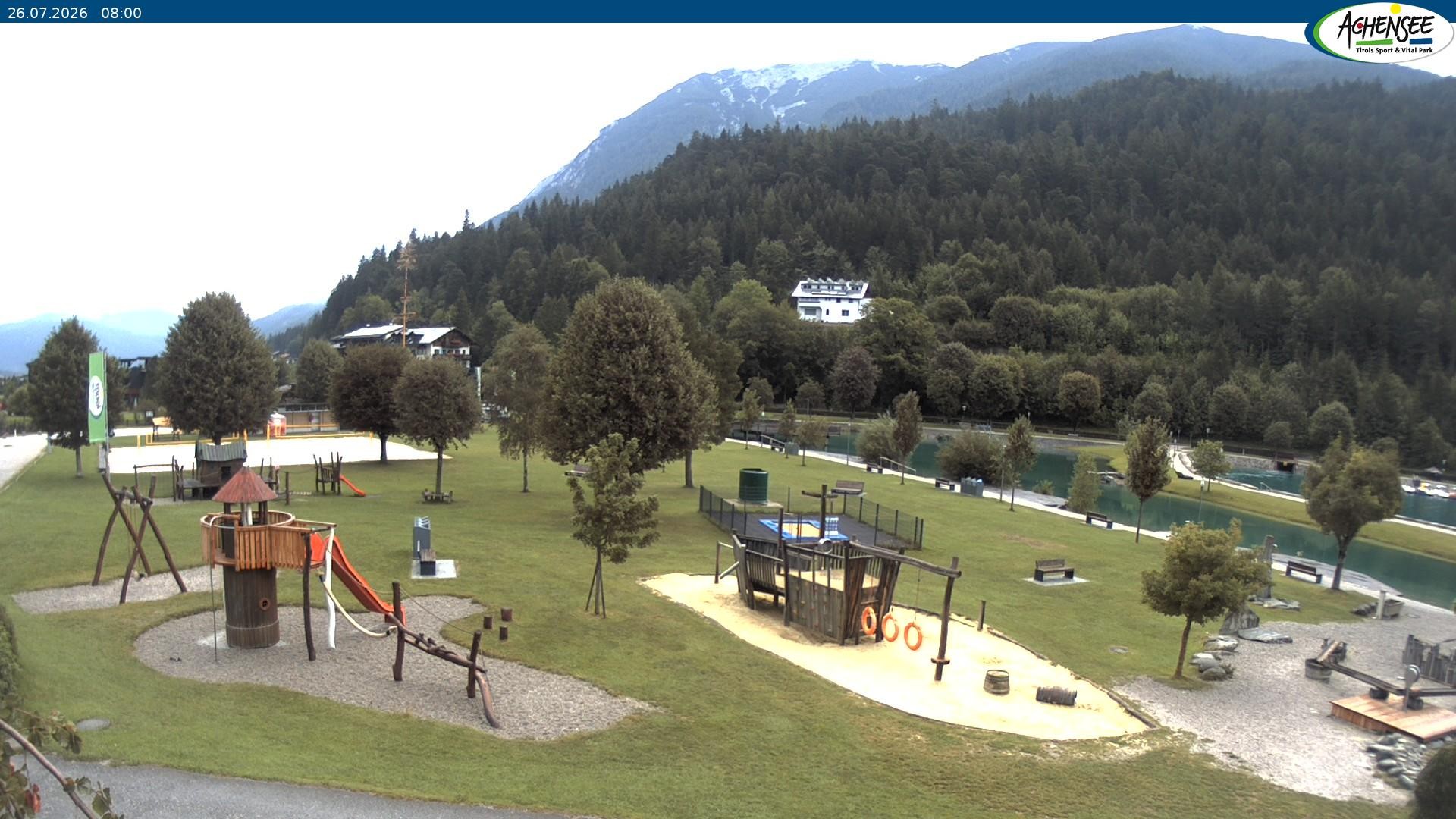Archived image Webcam Lake Achensee - beach in Achenkirch