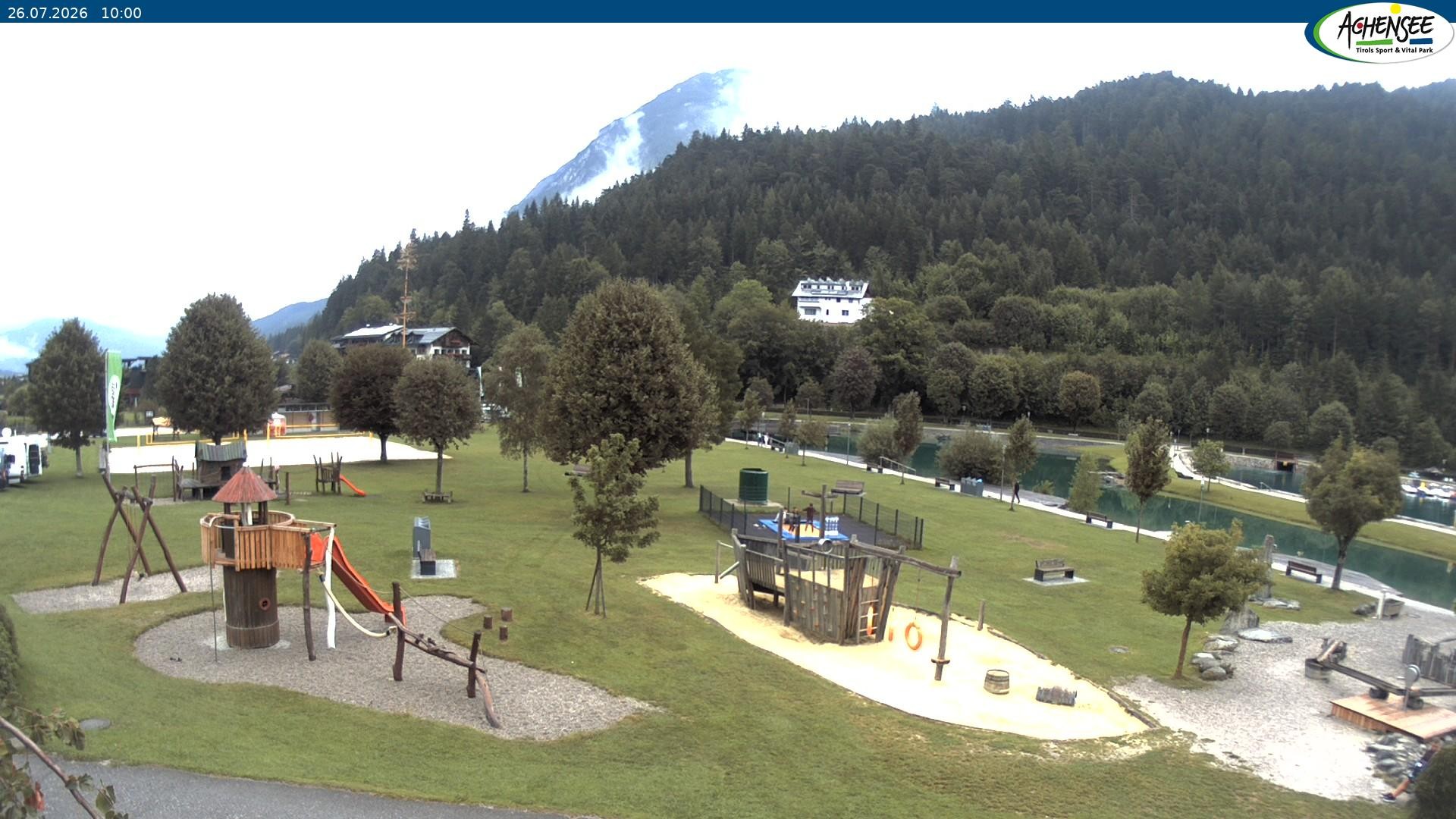 Archived image Webcam Lake Achensee - beach in Achenkirch