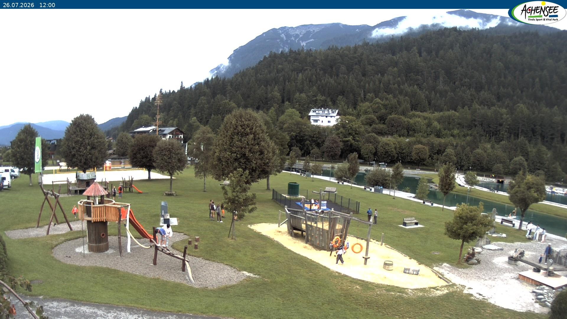 Archived image Webcam Lake Achensee - beach in Achenkirch