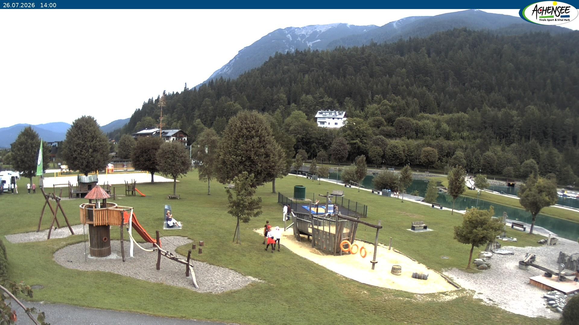 Archived image Webcam Lake Achensee - beach in Achenkirch