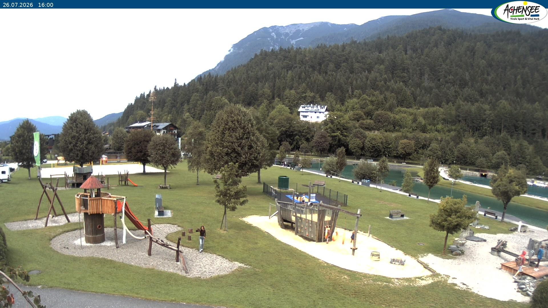Archived image Webcam Lake Achensee - beach in Achenkirch
