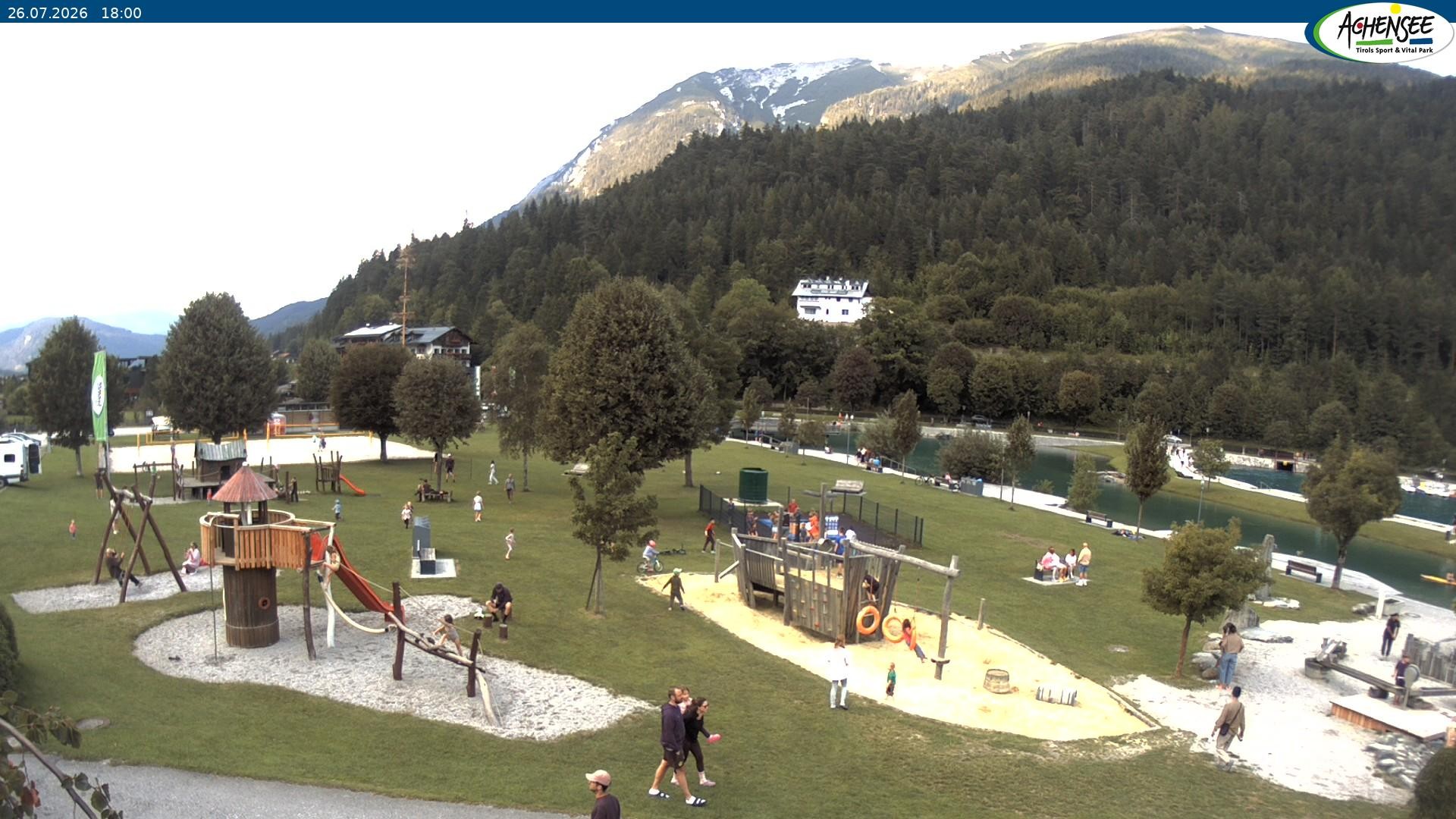 Archived image Webcam Lake Achensee - beach in Achenkirch