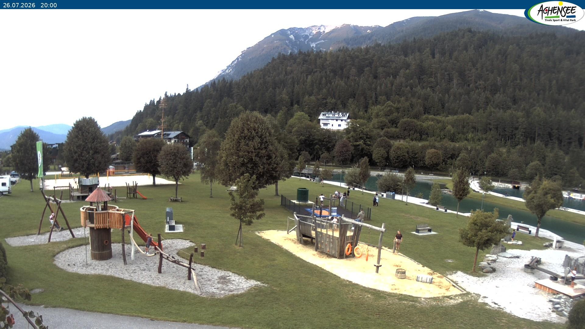 Archived image Webcam Lake Achensee - beach in Achenkirch