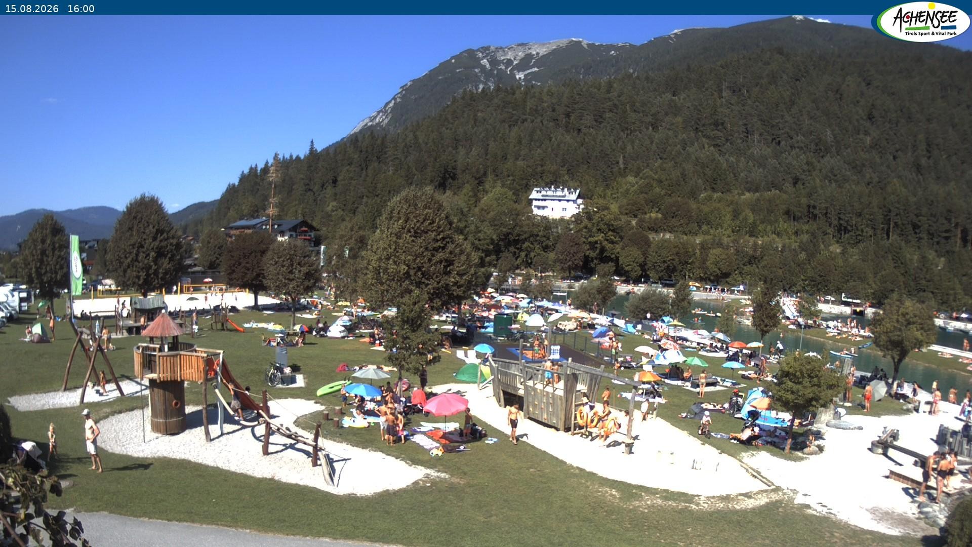 Archiv Foto Webcam Achensee - Badestrand in Achenkirch