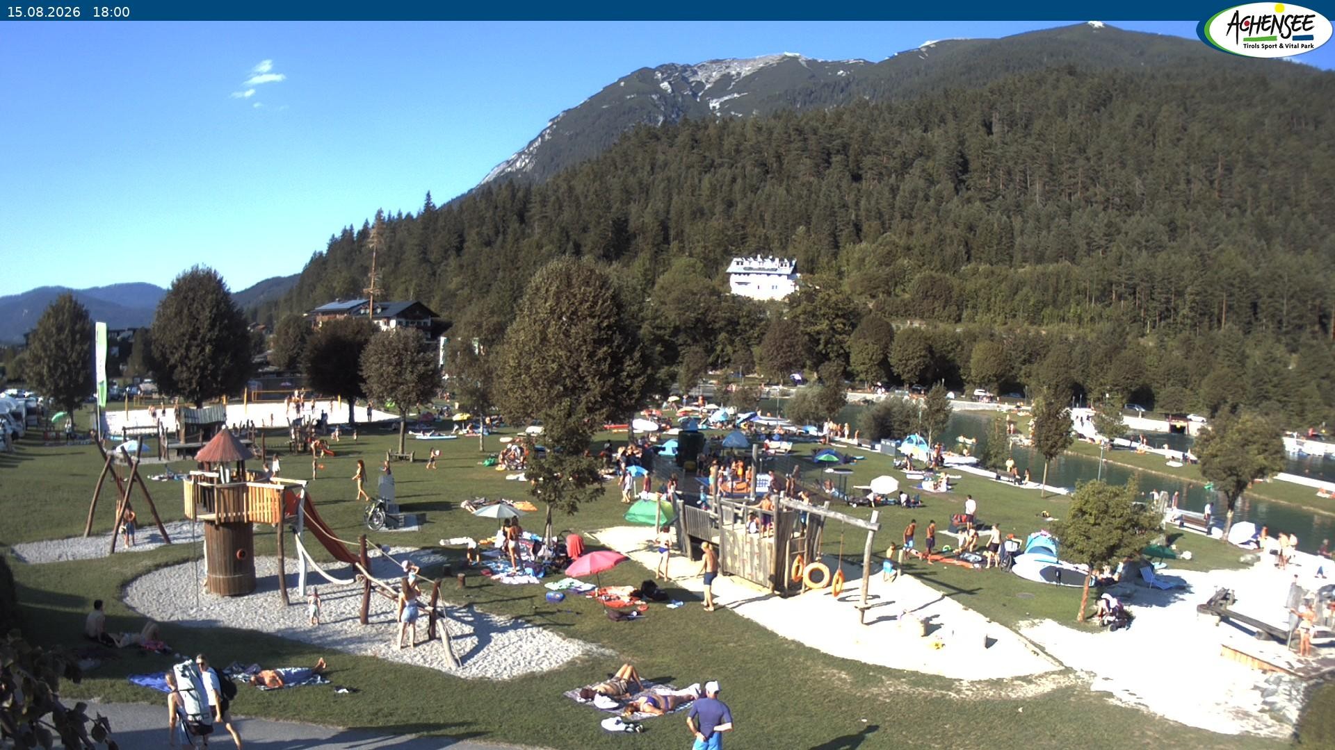 Archiv Foto Webcam Achensee - Badestrand in Achenkirch