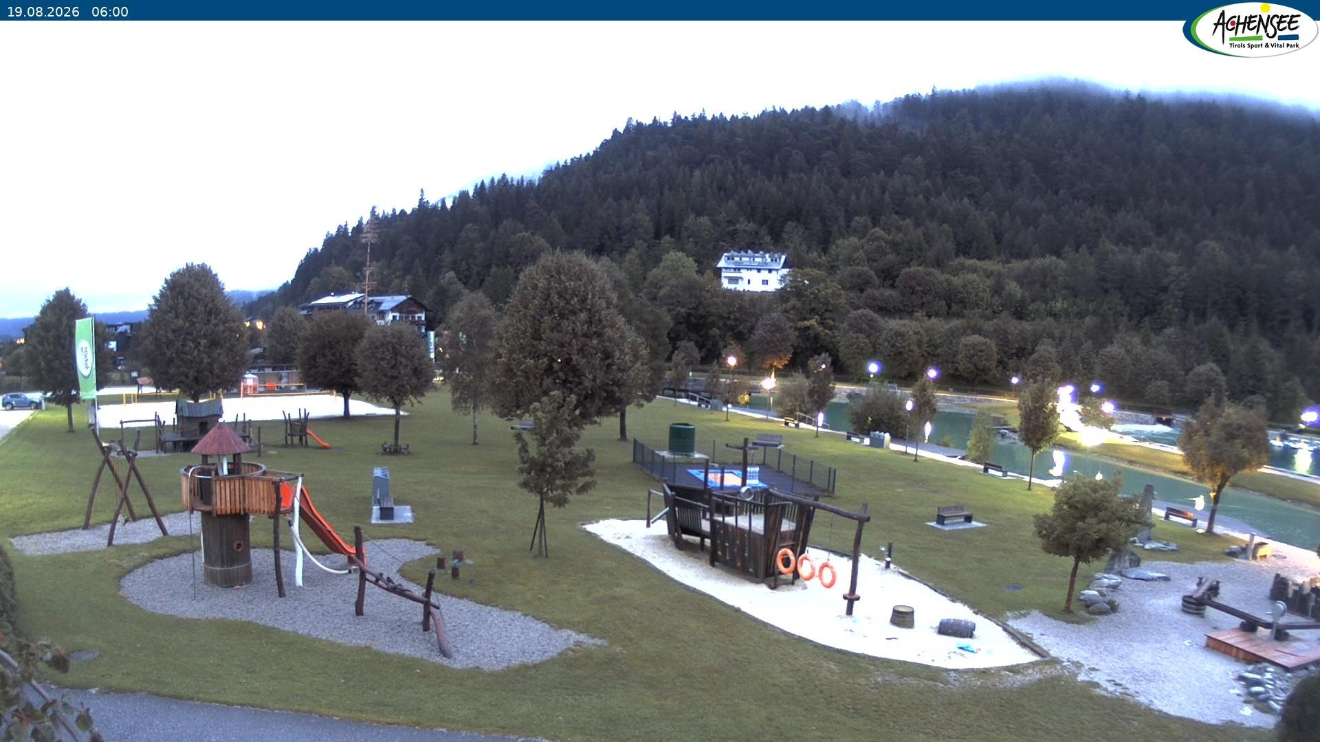 Archived image Webcam Lake Achensee - beach in Achenkirch