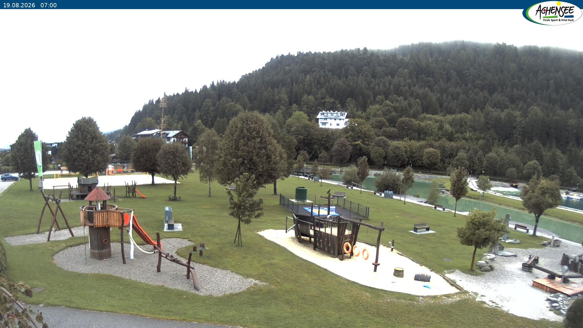 Archived image Webcam Lake Achensee - beach in Achenkirch